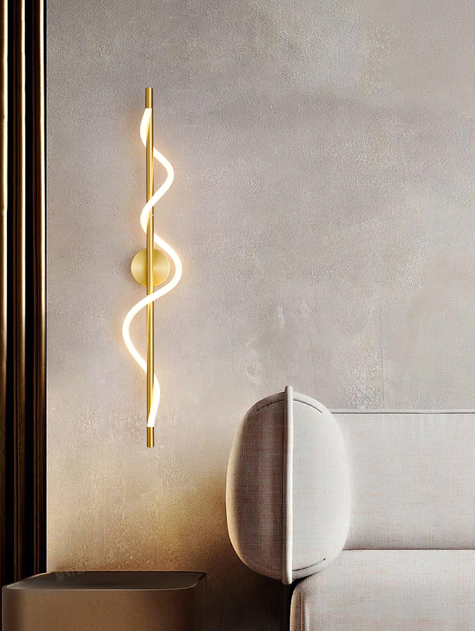 Fidora Sculptural Brass Silicone Wall Lamp - Image 17