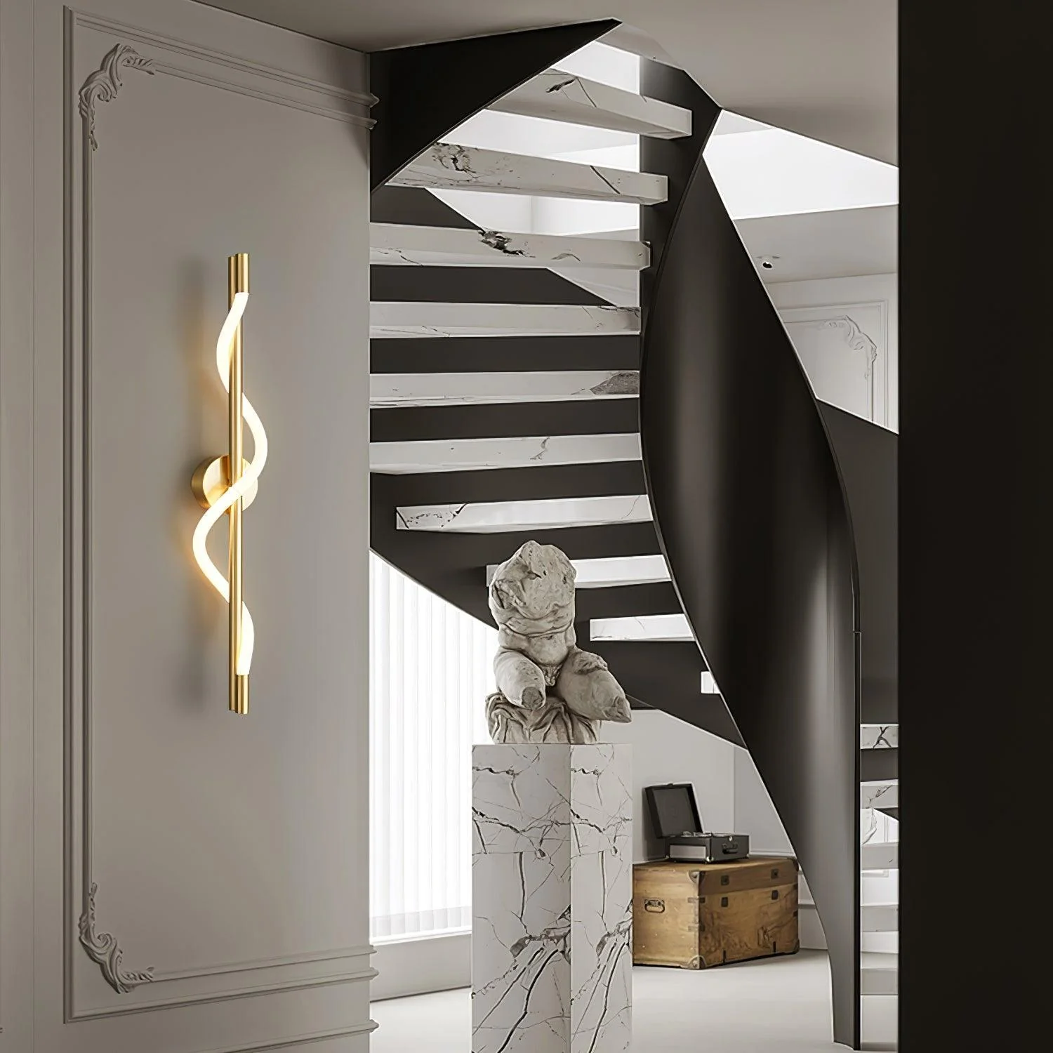 Fidora Sculptural Brass Silicone Wall Lamp - Image 21