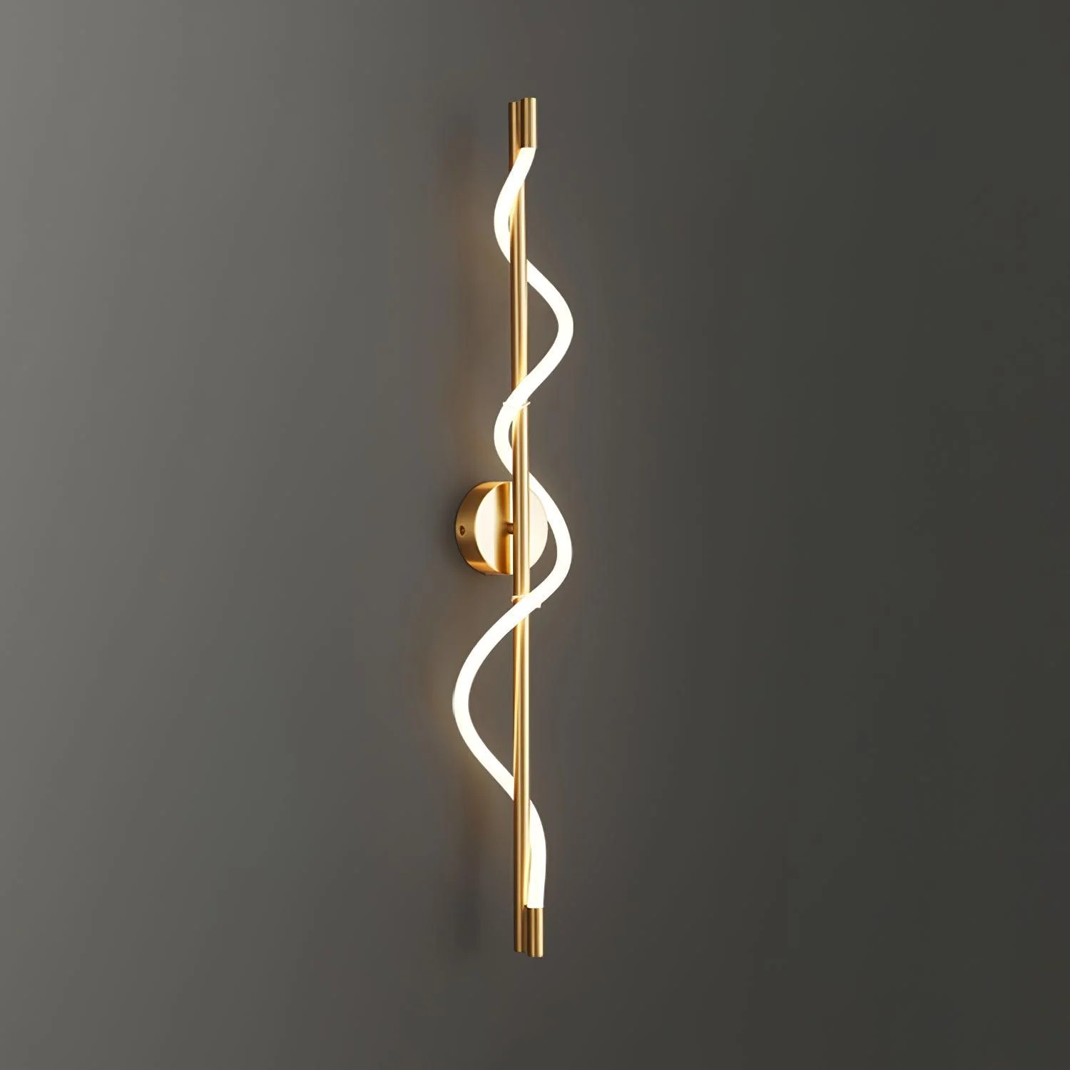 Fidora Sculptural Brass Silicone Wall Lamp - Image 26