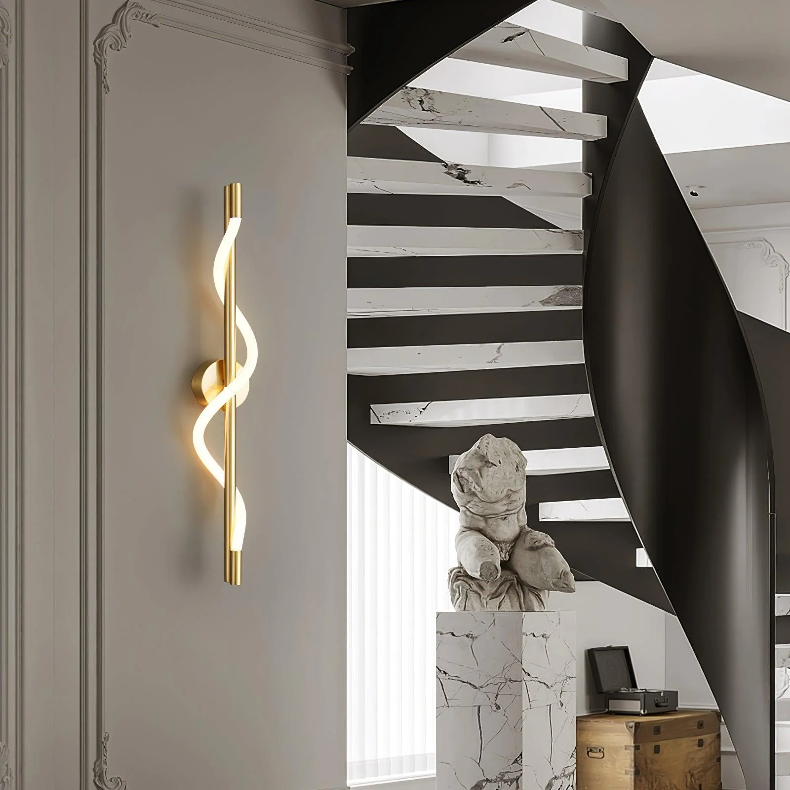 Fidora Sculptural Brass Silicone Wall Lamp - Image 28