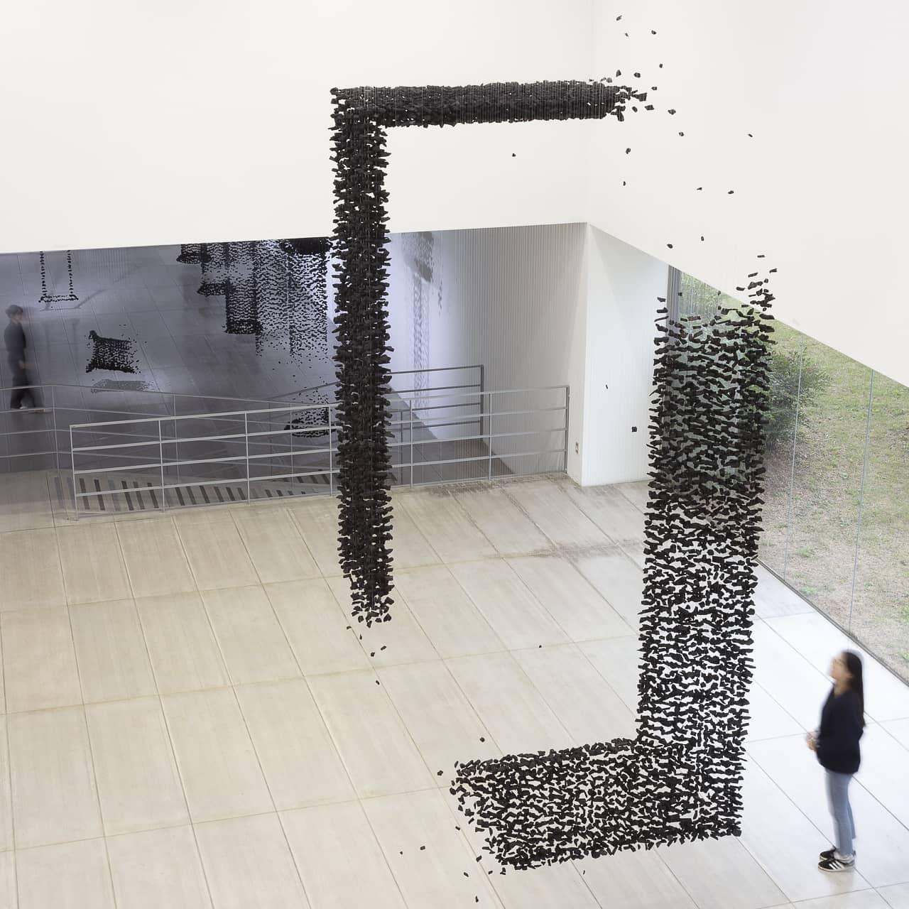 Arsilus Charcoal  Stone Sculptural Chandelier  Letter G to L - Image 14