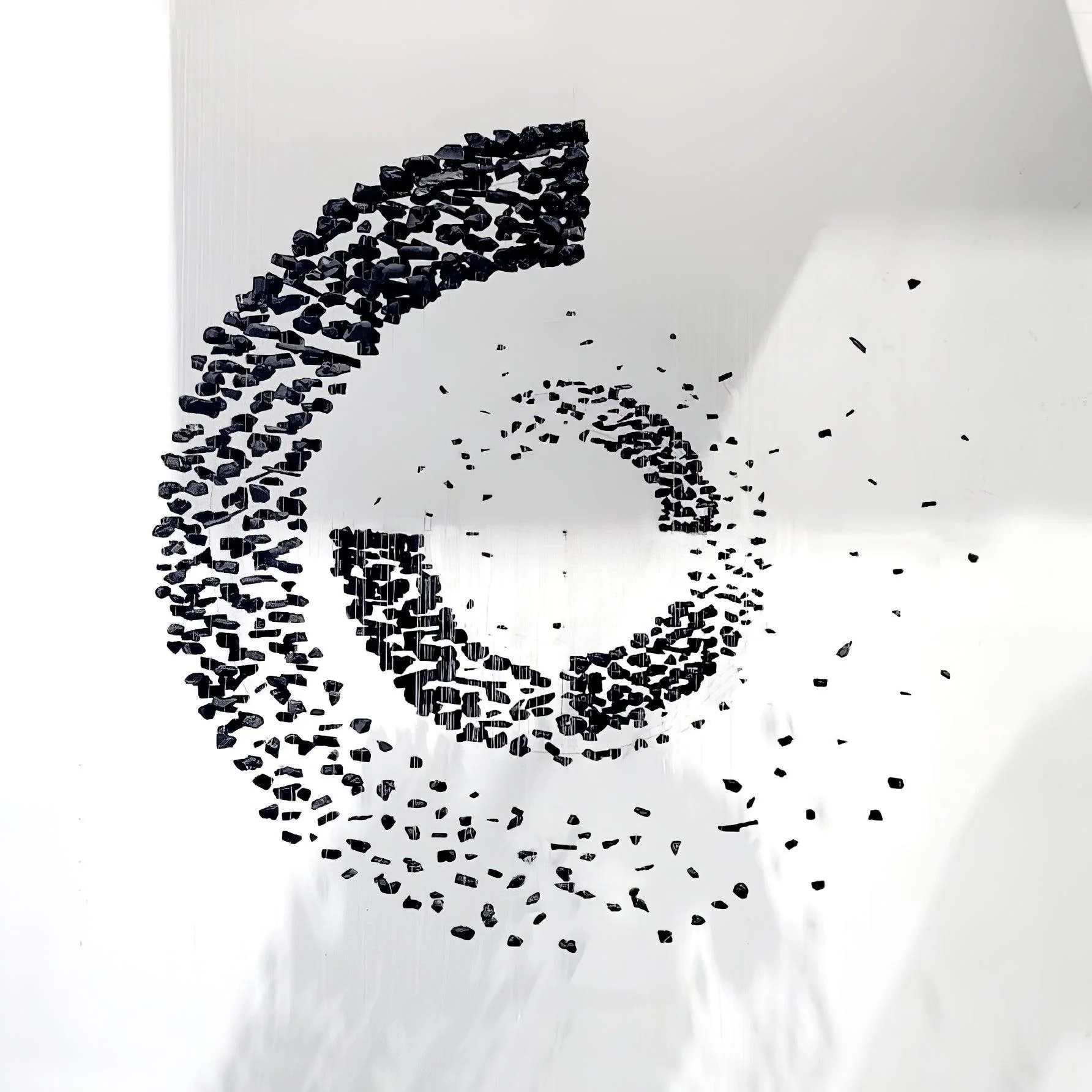 Arsilus Charcoal  Stone Sculptural Chandelier  Letter G to L - Image 15