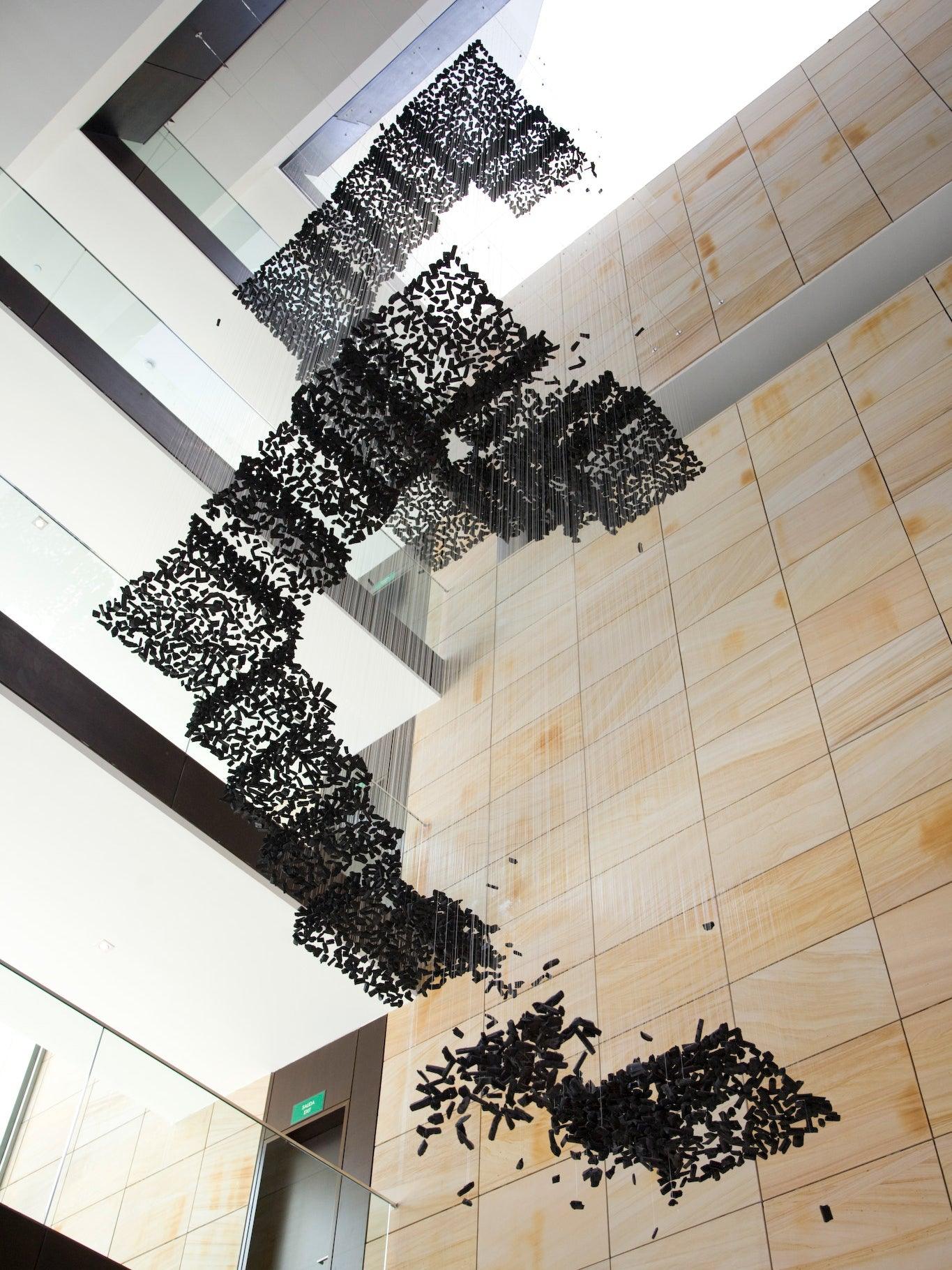 Arsilus Charcoal  Stone Sculptural Chandelier  Letter G to L - Image 43