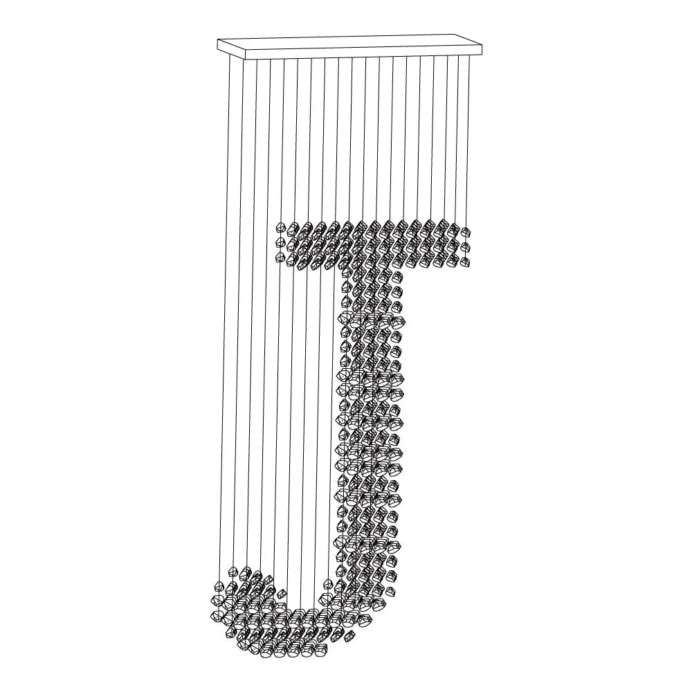 Arsilus Charcoal  Stone Sculptural Chandelier  Letter G to L - Image 49