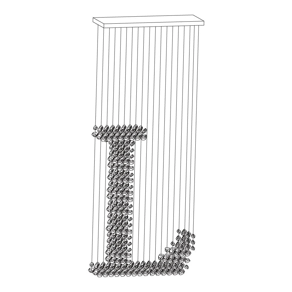 Arsilus Charcoal  Stone Sculptural Chandelier  Letter G to L - Image 60