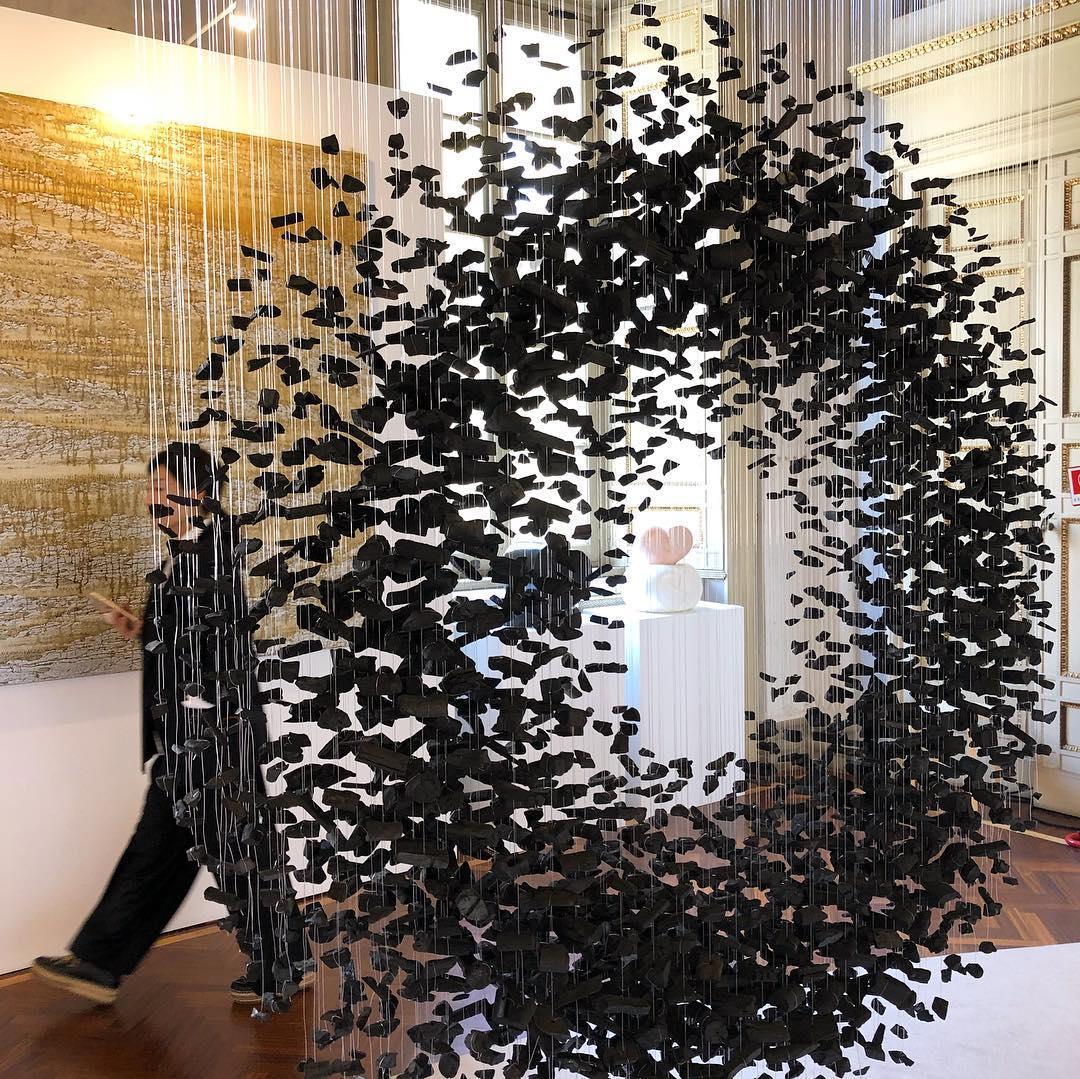Arsilus Charcoal  Stone Sculptural Chandelier  Letter G to L - Image 65