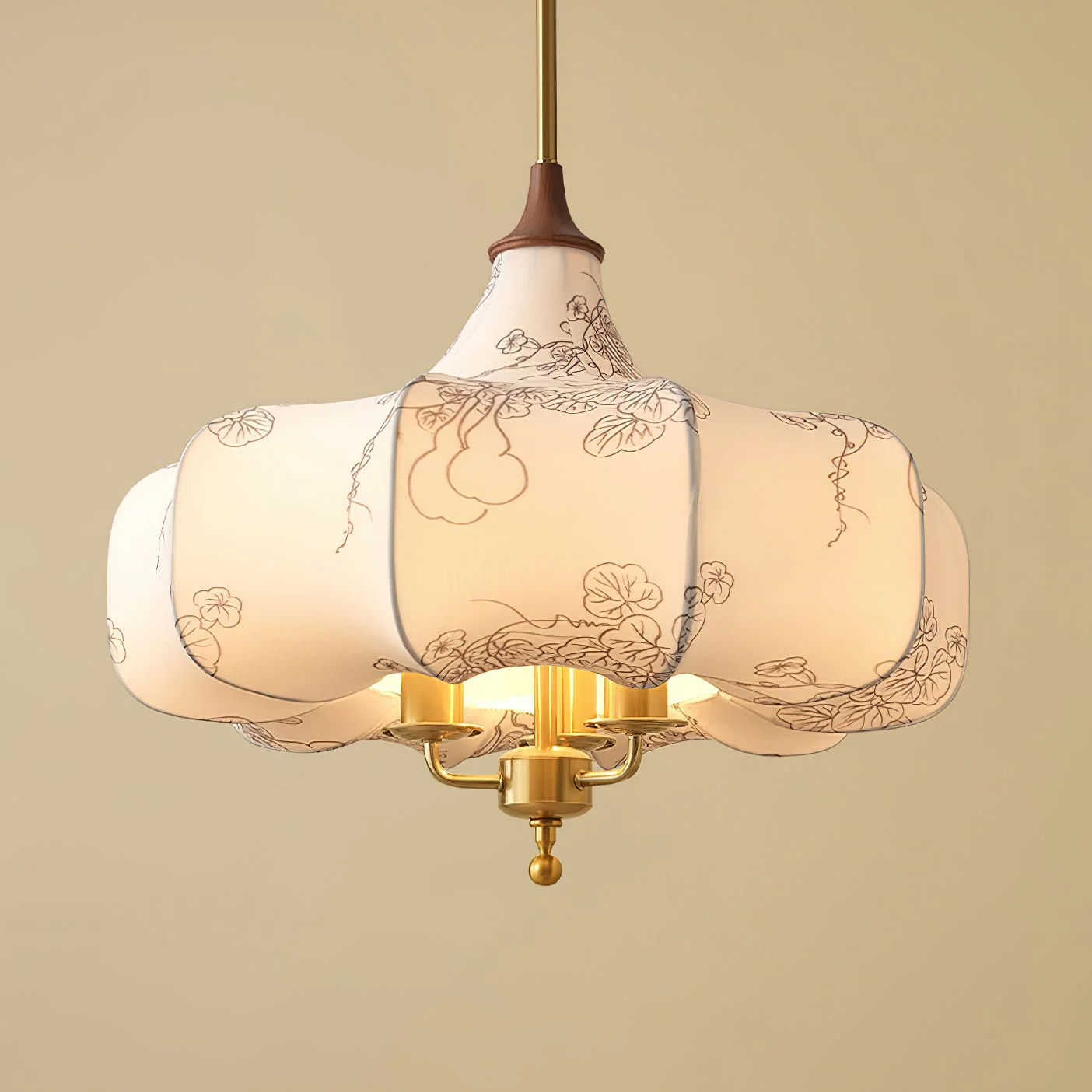 Fioren Fabric & Wood Pendant Light - Image 12
