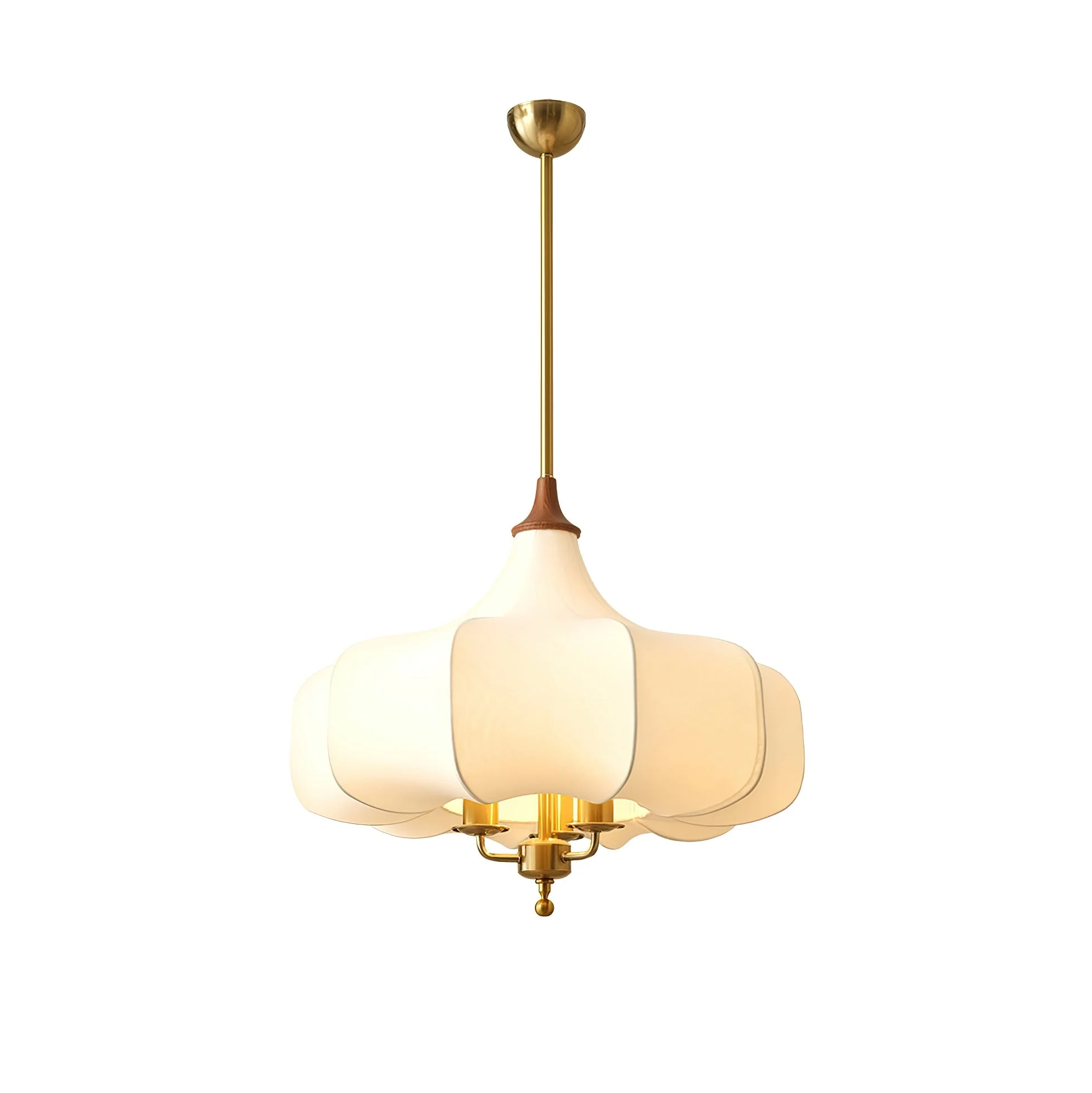 Fioren Fabric & Wood Pendant Light - Image 2