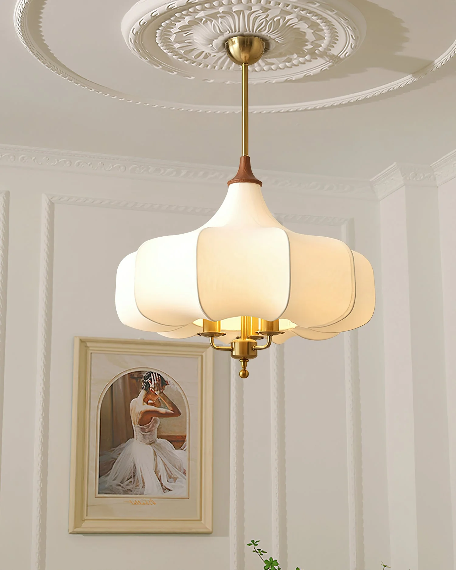 Fioren Fabric & Wood Pendant Light - Image 22