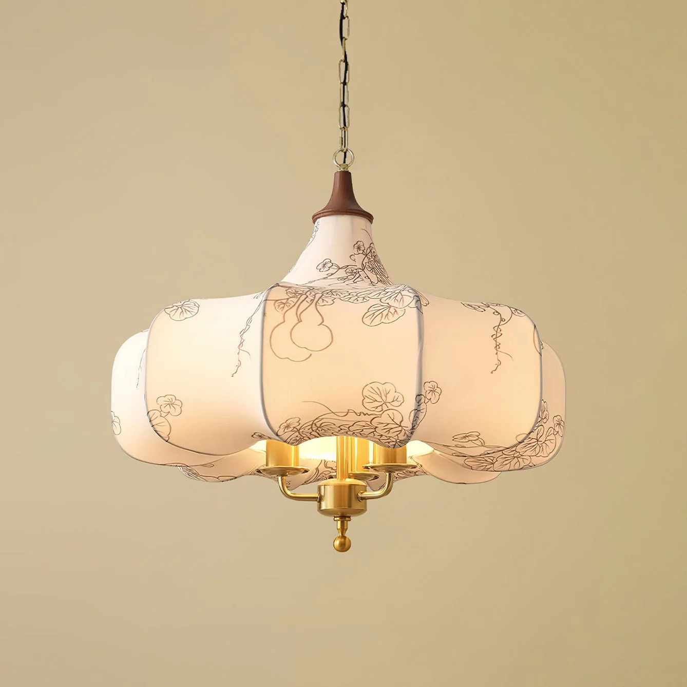 Fioren Fabric & Wood Pendant Light - Image 6