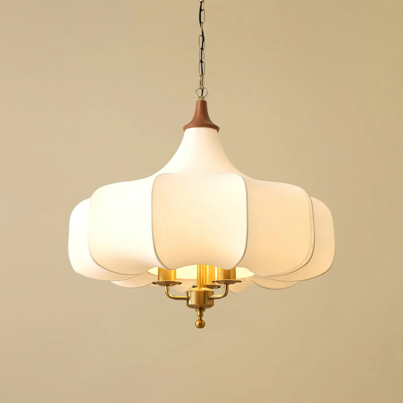 Fioren Fabric & Wood Pendant Light - Image 7