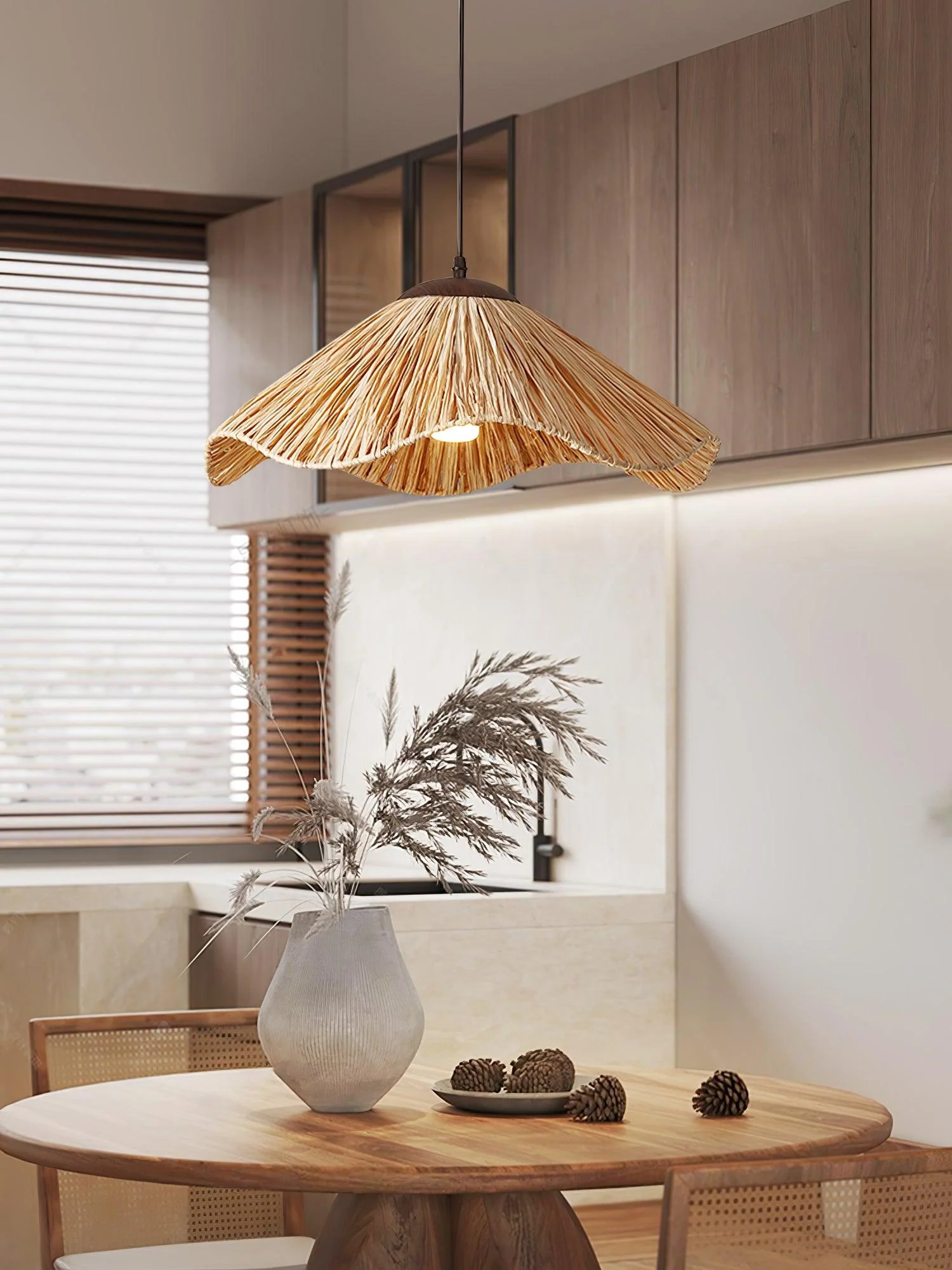 Firan Straw Bohemian Pendant Lamp - Image 11
