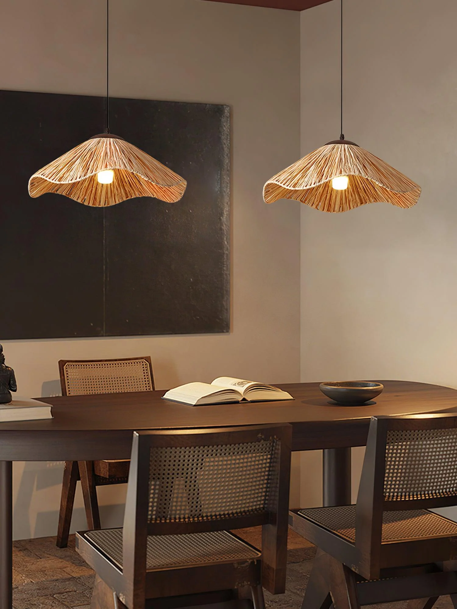 Firan Straw Bohemian Pendant Lamp - Image 12