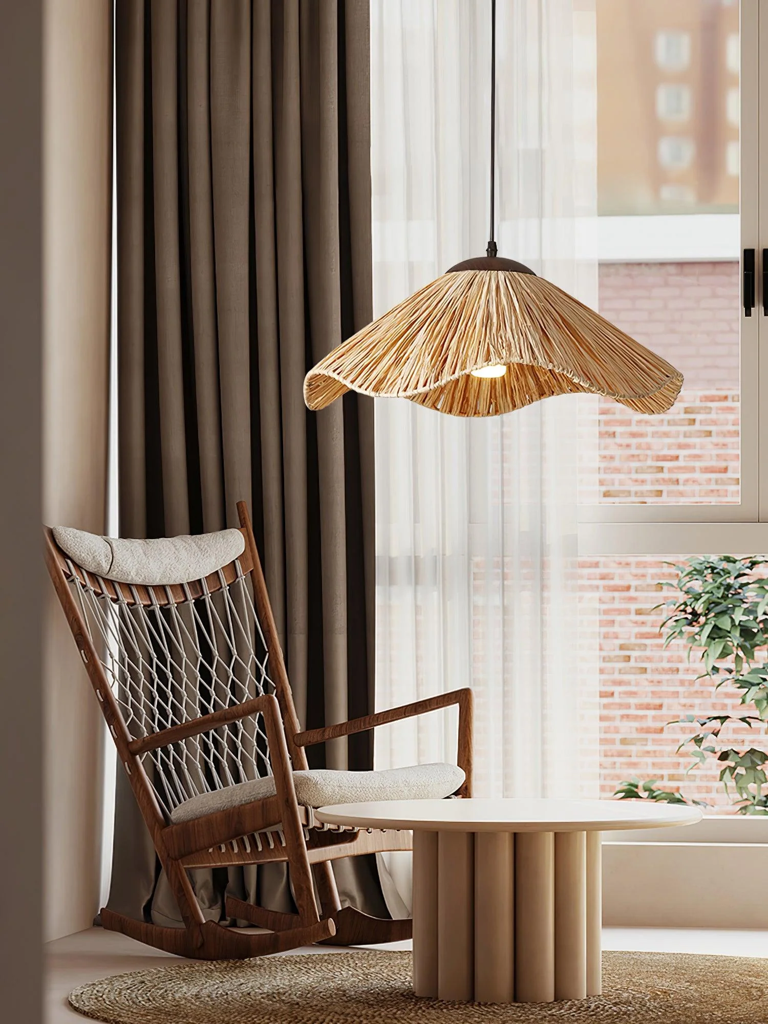 Firan Straw Bohemian Pendant Lamp - Image 13
