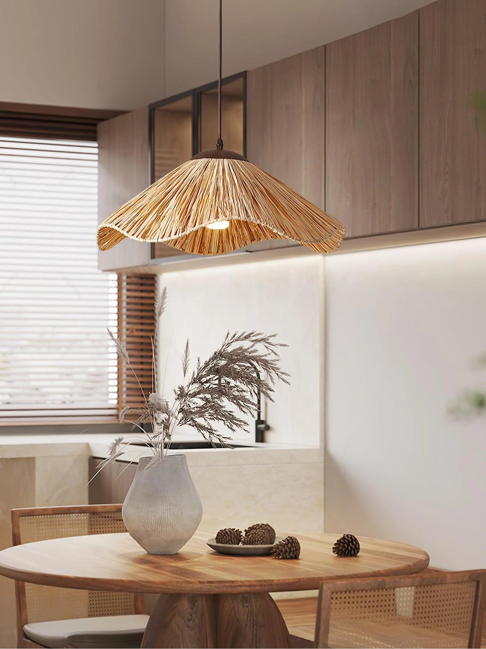 Firan Straw Bohemian Pendant Lamp - Image 15
