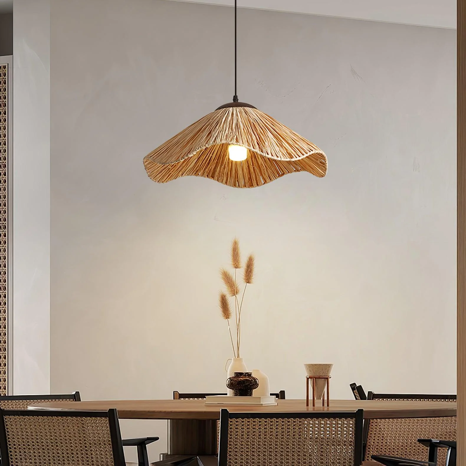 Firan Straw Bohemian Pendant Lamp - Image 2