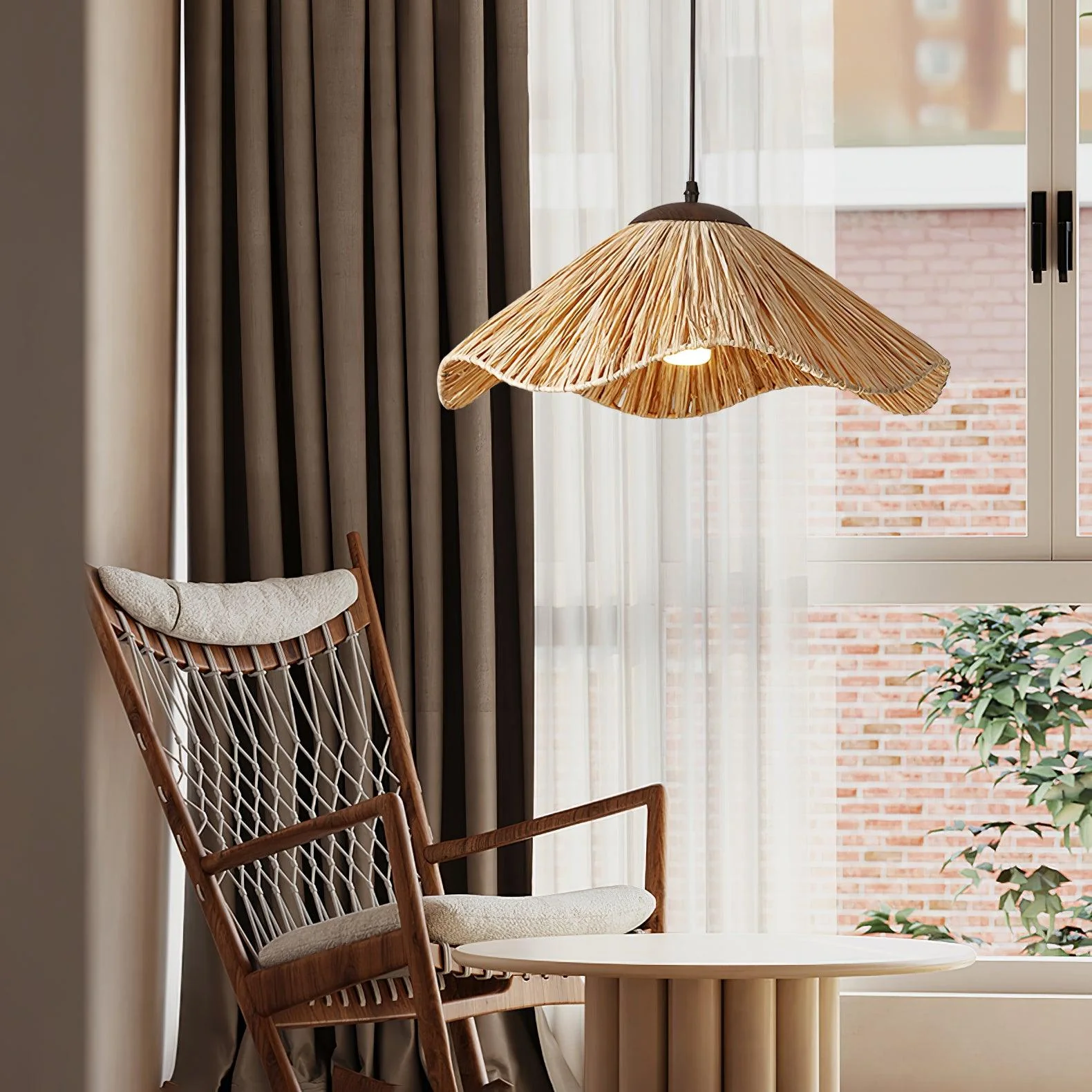 Firan Straw Bohemian Pendant Lamp - Image 4