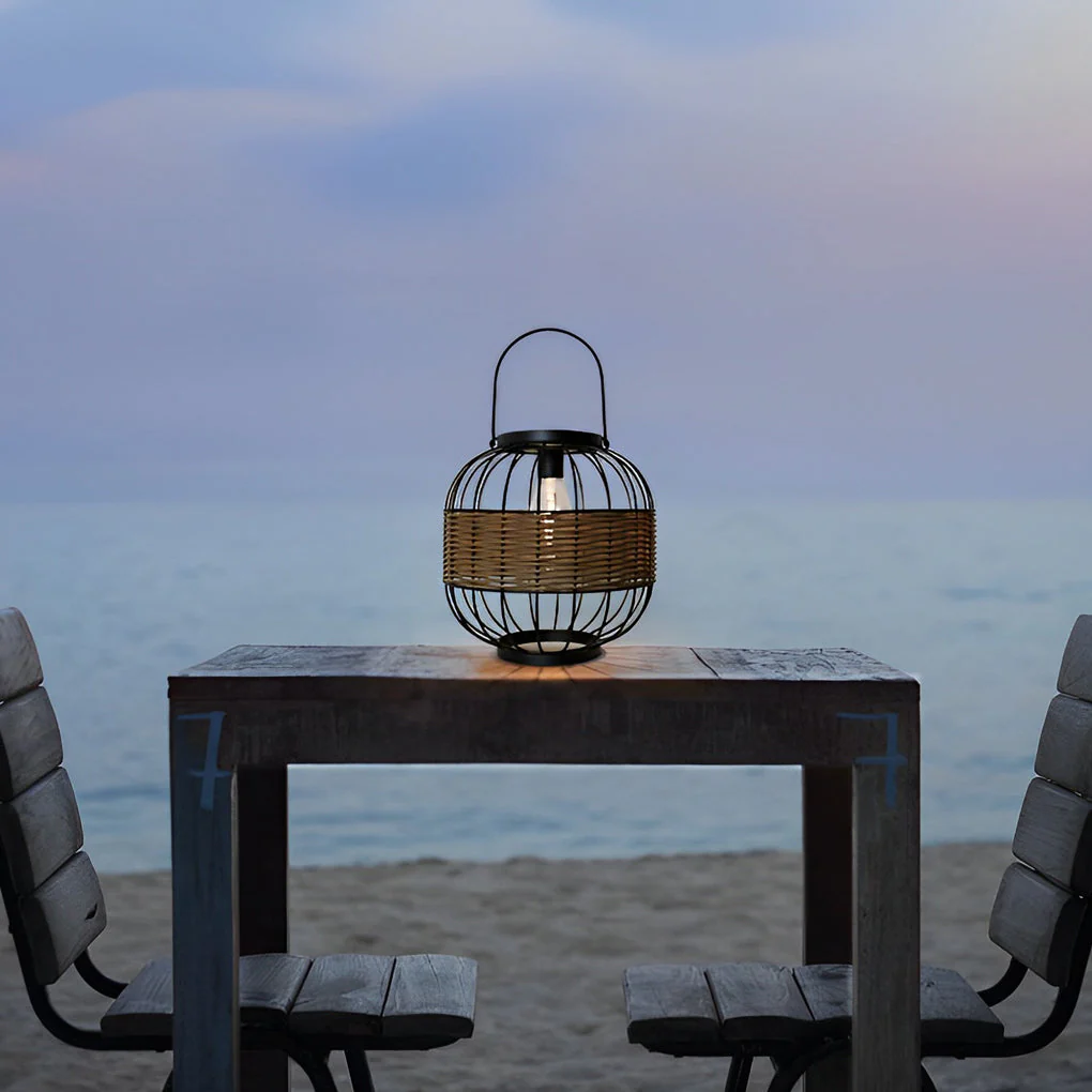 Fiter Decor Cage Shape Intelligent Rattan Outdoor Lanterns - Image 5