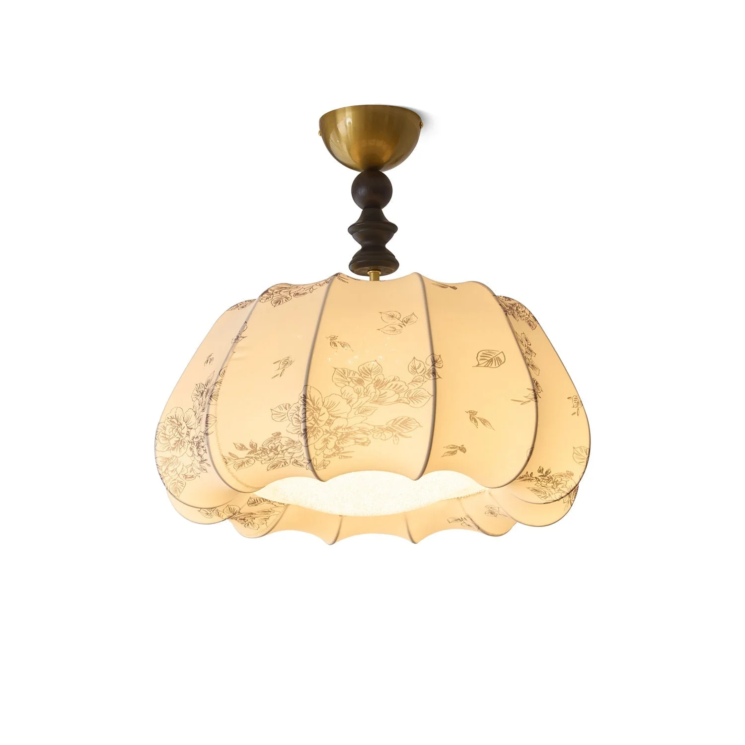 Fleurina Premium Nordic Art Wood Fabric Ceiling Lamp - Image 5