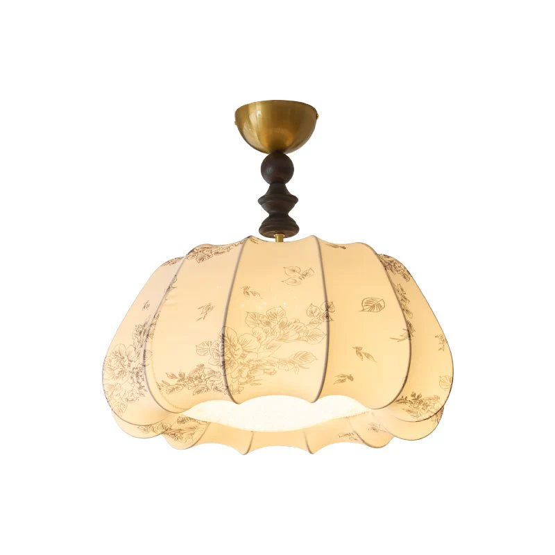 Fleurina Premium Nordic Art Wood Fabric Ceiling Lamp - Image 6