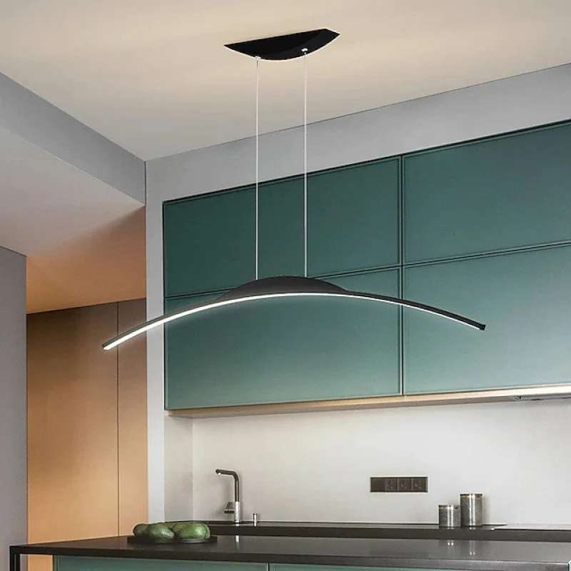 Floa Minimalist Linear Metal Remote Control Pendant Light - Image 4