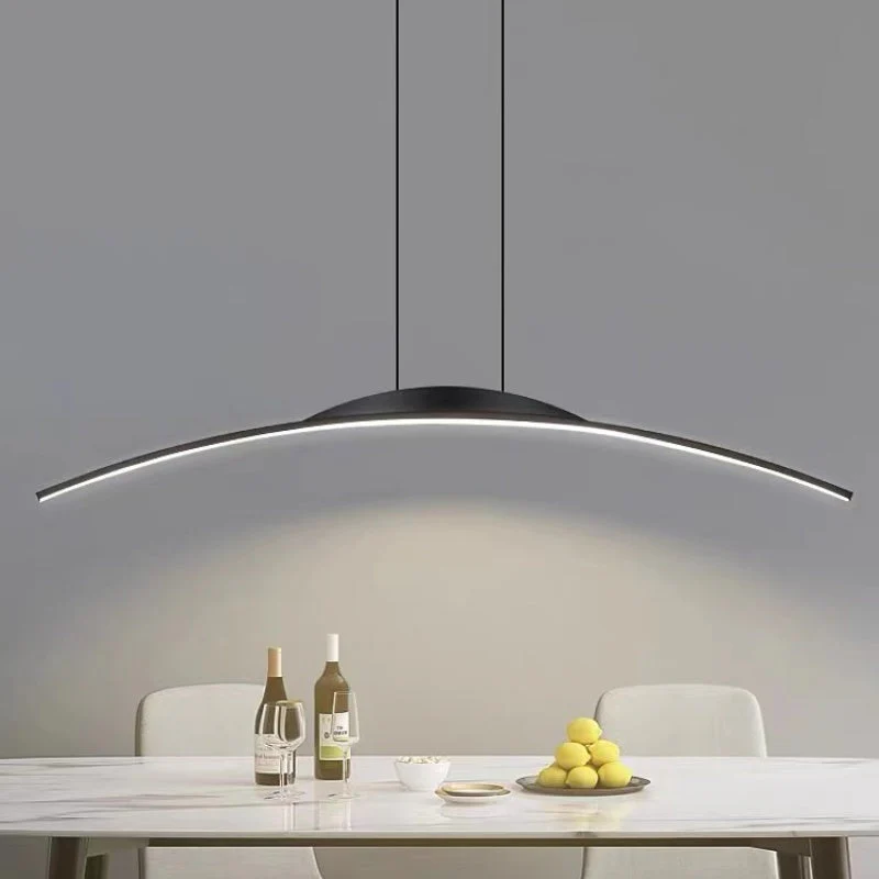 Floa Minimalist Linear Metal Remote Control Pendant Light - Image 5