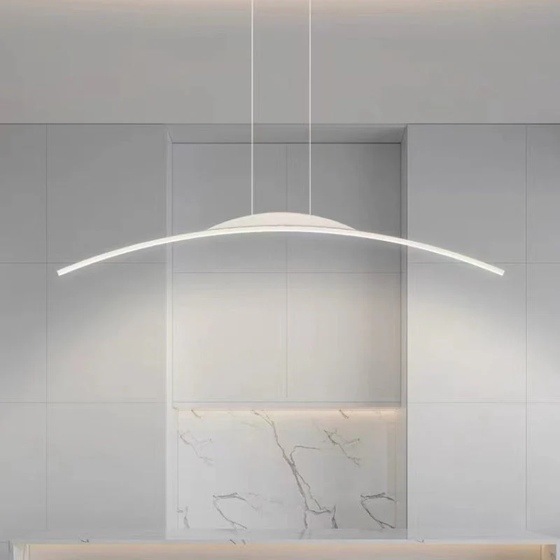 Floa Minimalist Linear Metal Remote Control Pendant Light - Image 8