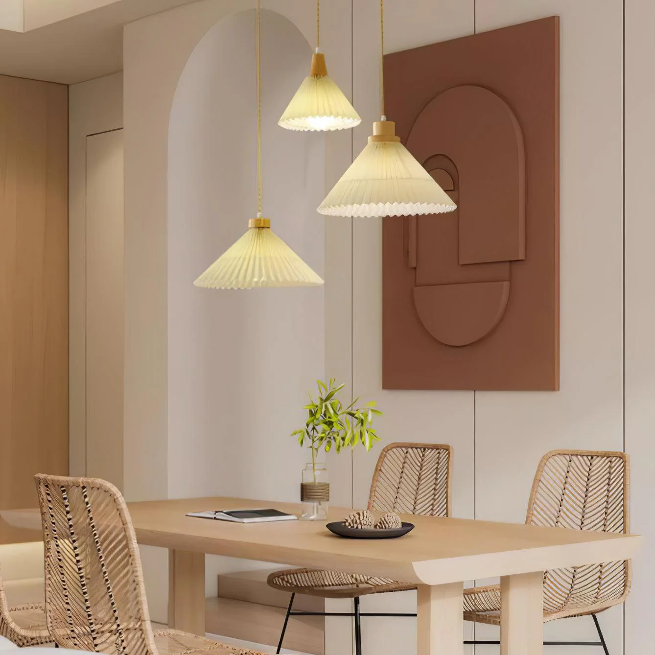 Flora Modern Wood Pendant Light - Image 2