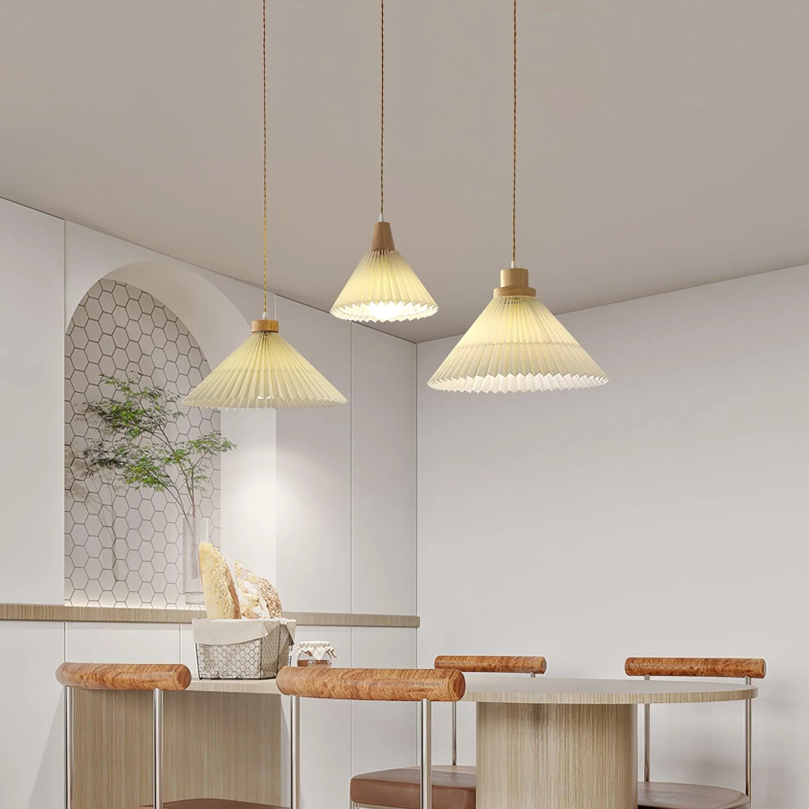 Flora Modern Wood Pendant Light - Image 7