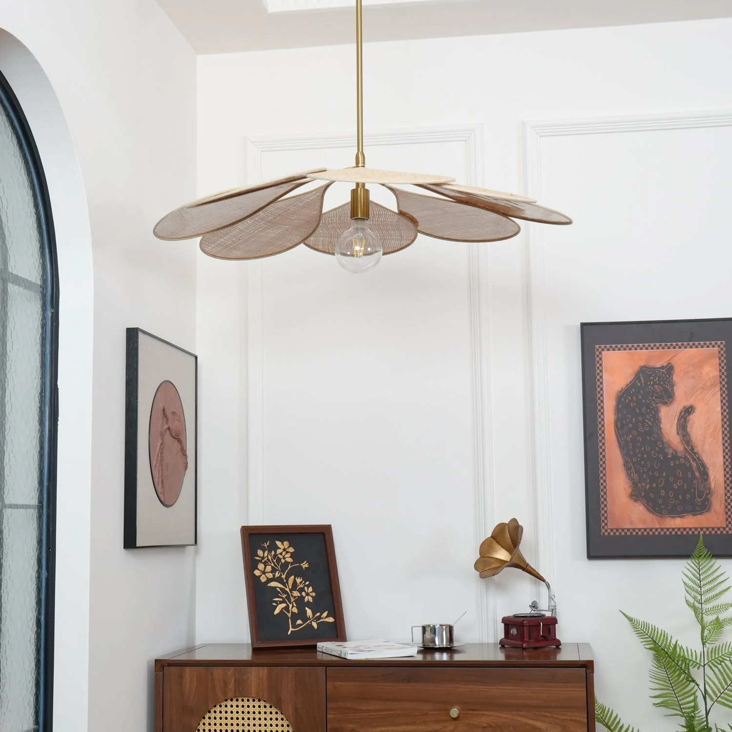 Flora Bohemian Fabric Pendant Lamp - Image 12