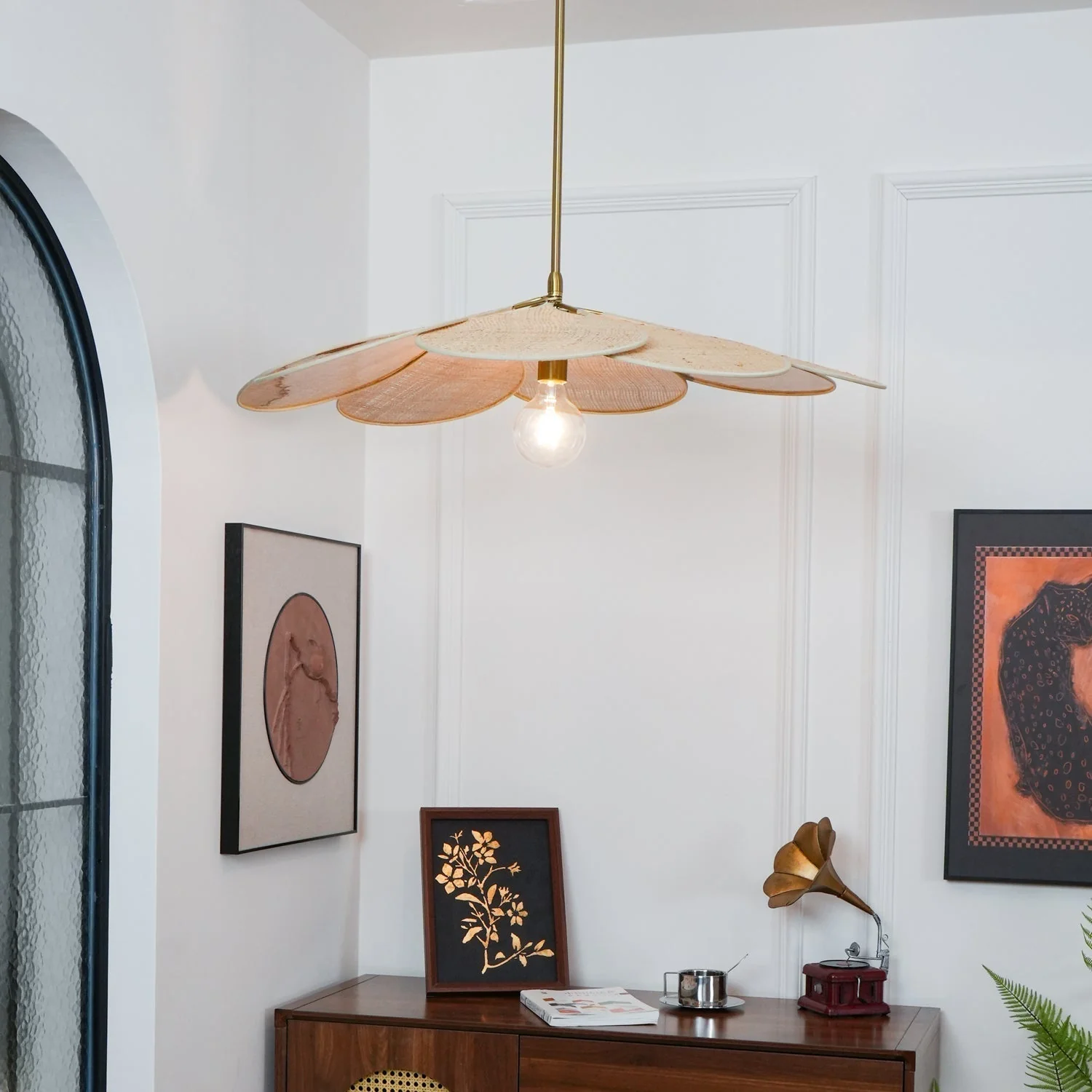 Flora Bohemian Fabric Pendant Lamp - Image 6