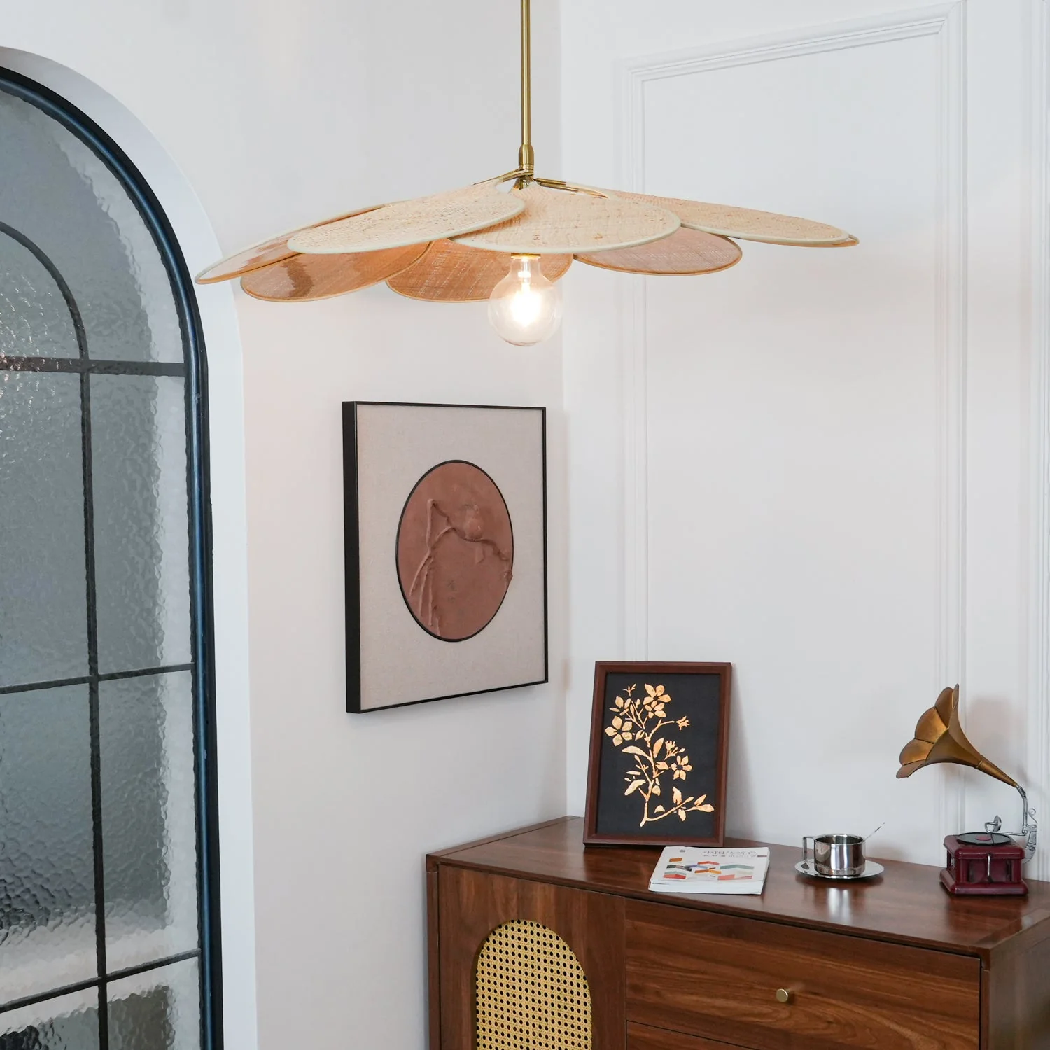 Flora Bohemian Fabric Pendant Lamp - Image 7
