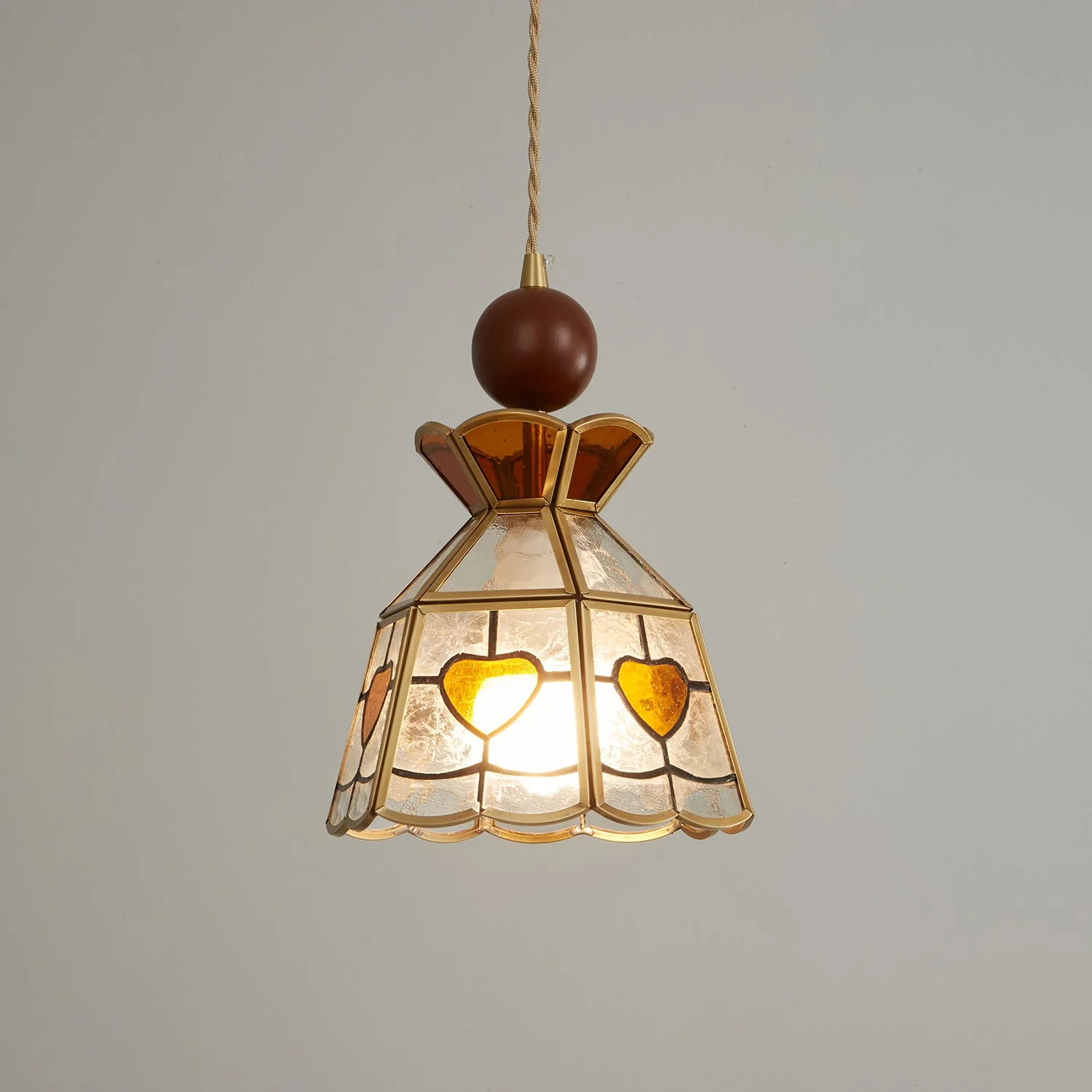 Florace Wood & Glass Vintage Pendant Lamp - Image 10