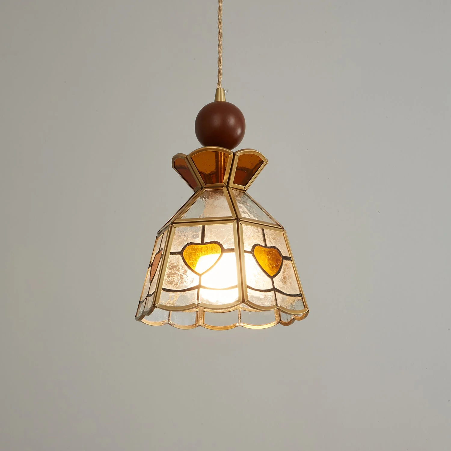 Florace Wood & Glass Vintage Pendant Lamp - Image 11