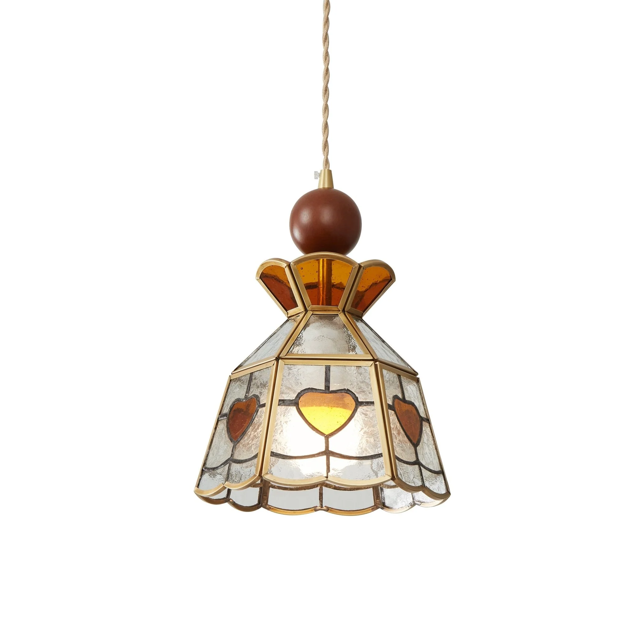 Florace Wood & Glass Vintage Pendant Lamp - Image 12