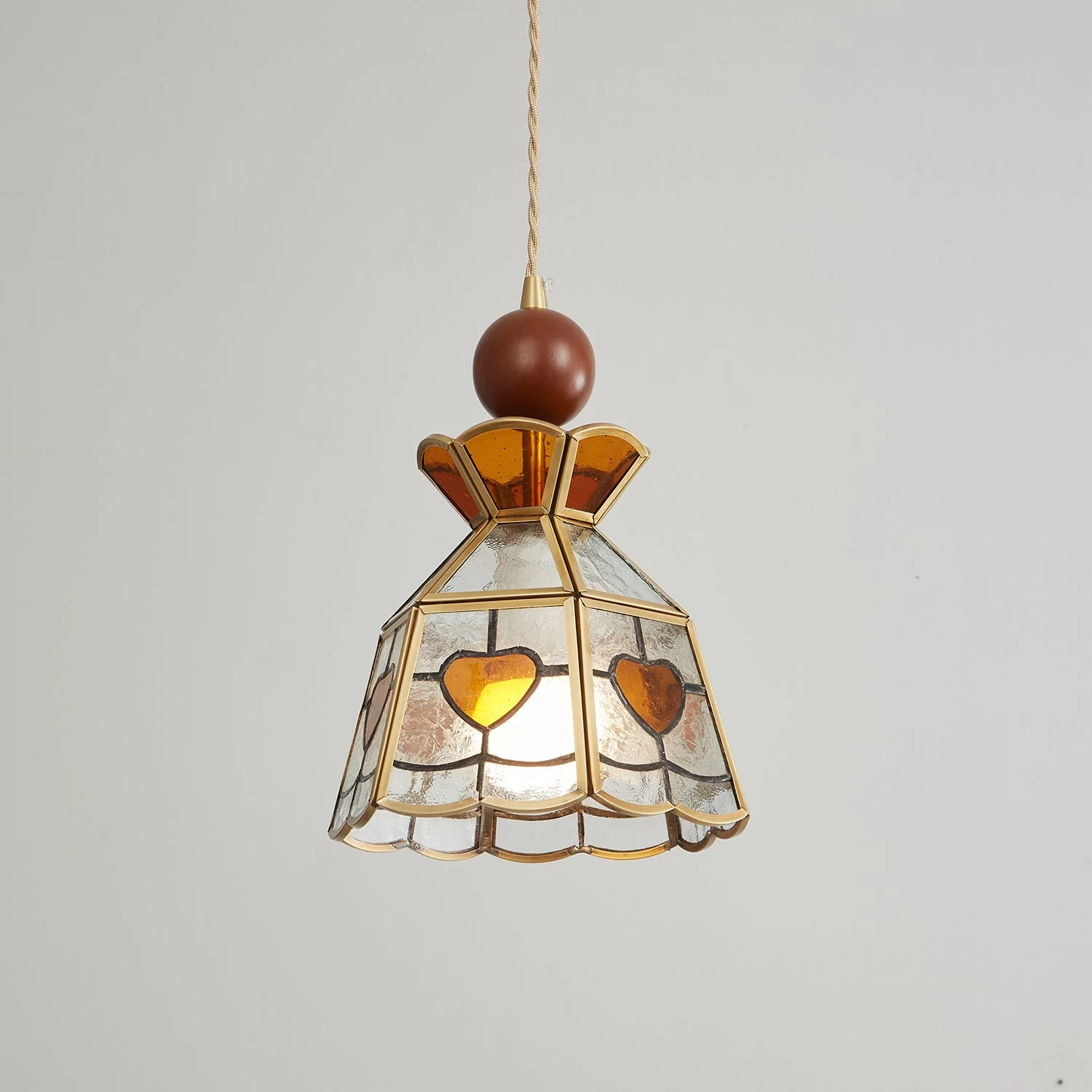 Florace Wood & Glass Vintage Pendant Lamp - Image 13