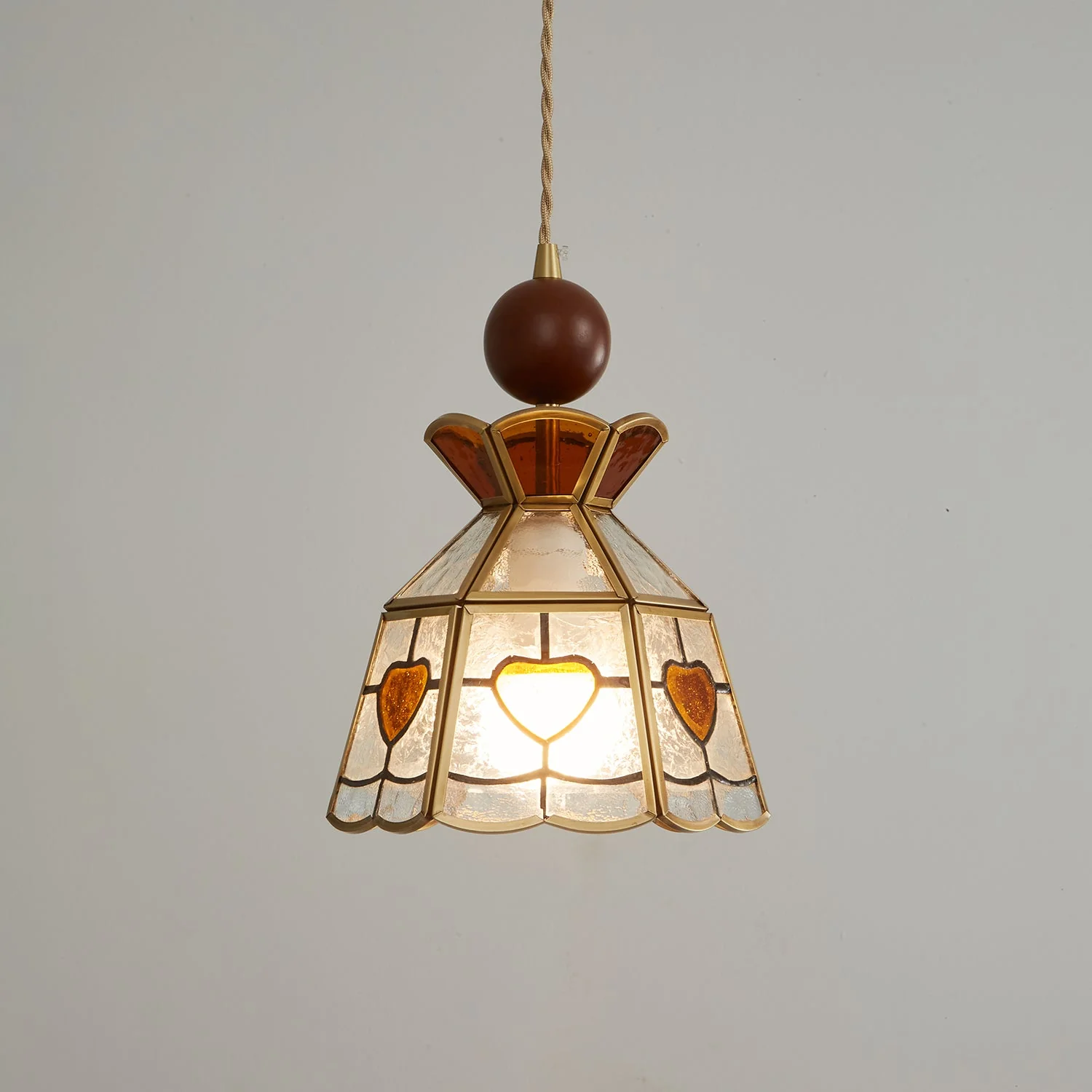 Florace Wood & Glass Vintage Pendant Lamp - Image 14