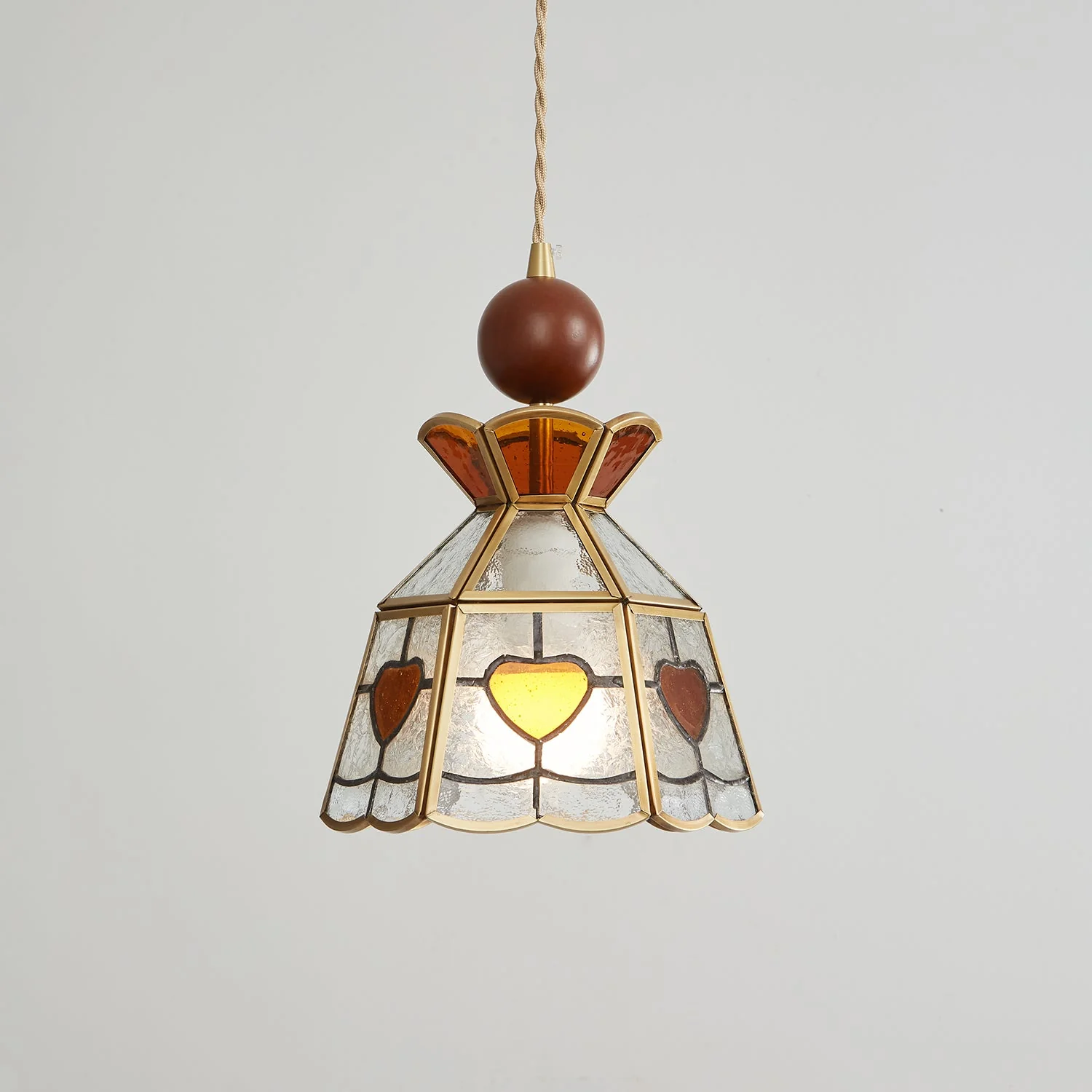 Florace Wood & Glass Vintage Pendant Lamp - Image 15