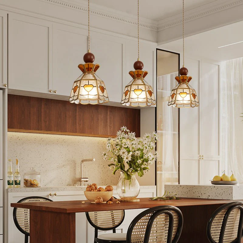 Florace Wood & Glass Vintage Pendant Lamp - Image 16