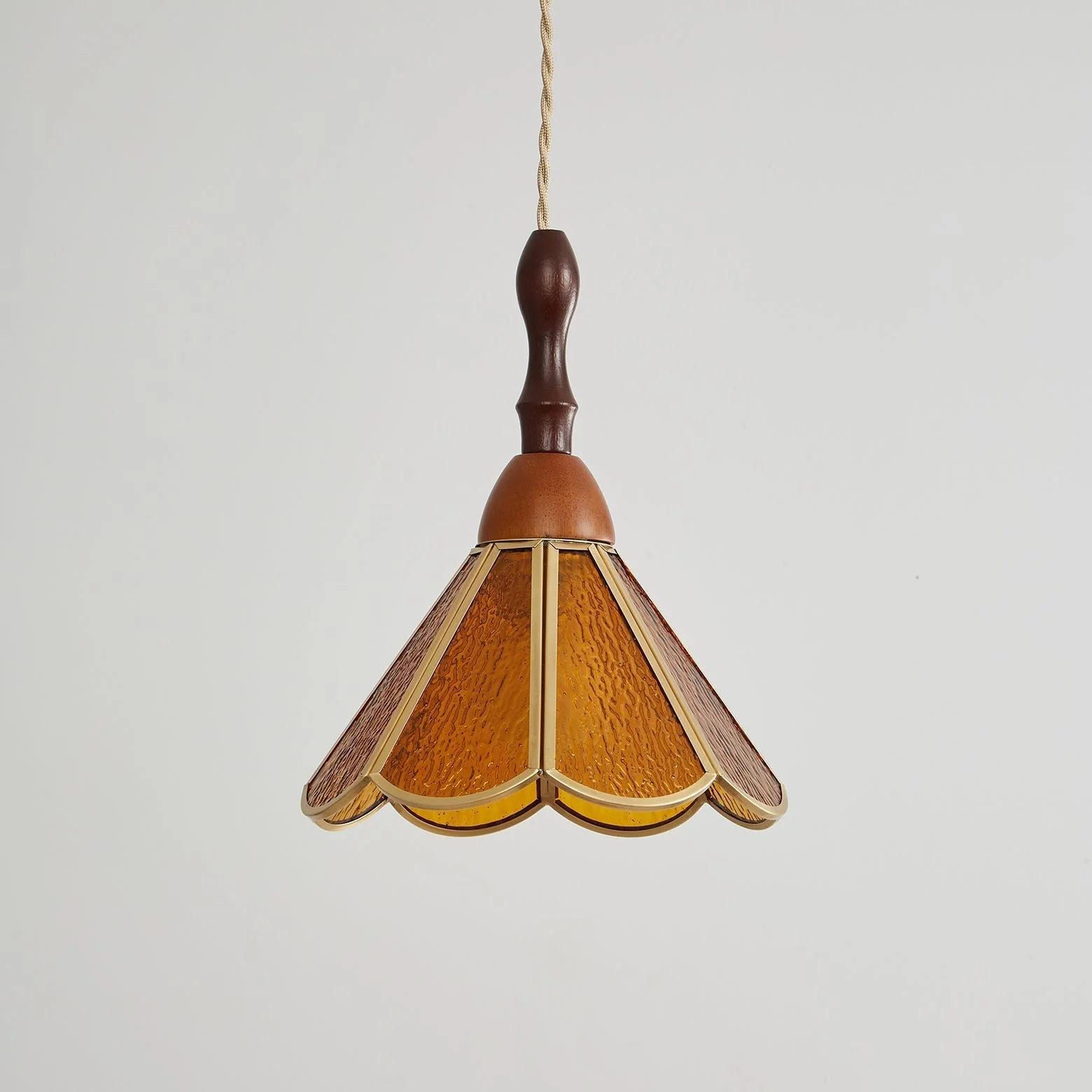 Florace Wood & Glass Vintage Pendant Lamp - Image 17