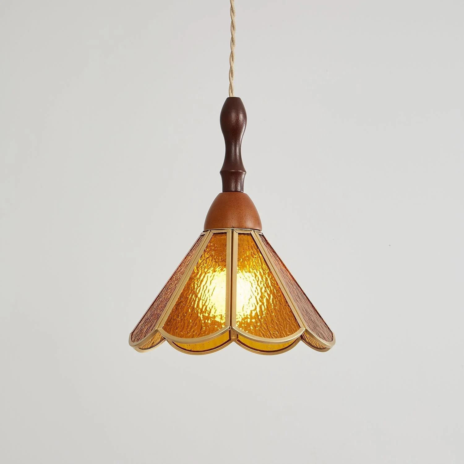 Florace Wood & Glass Vintage Pendant Lamp - Image 18
