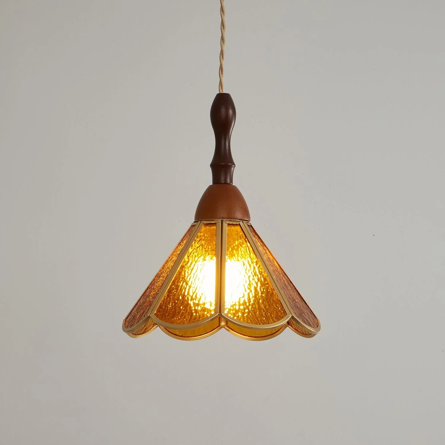 Florace Wood & Glass Vintage Pendant Lamp - Image 19