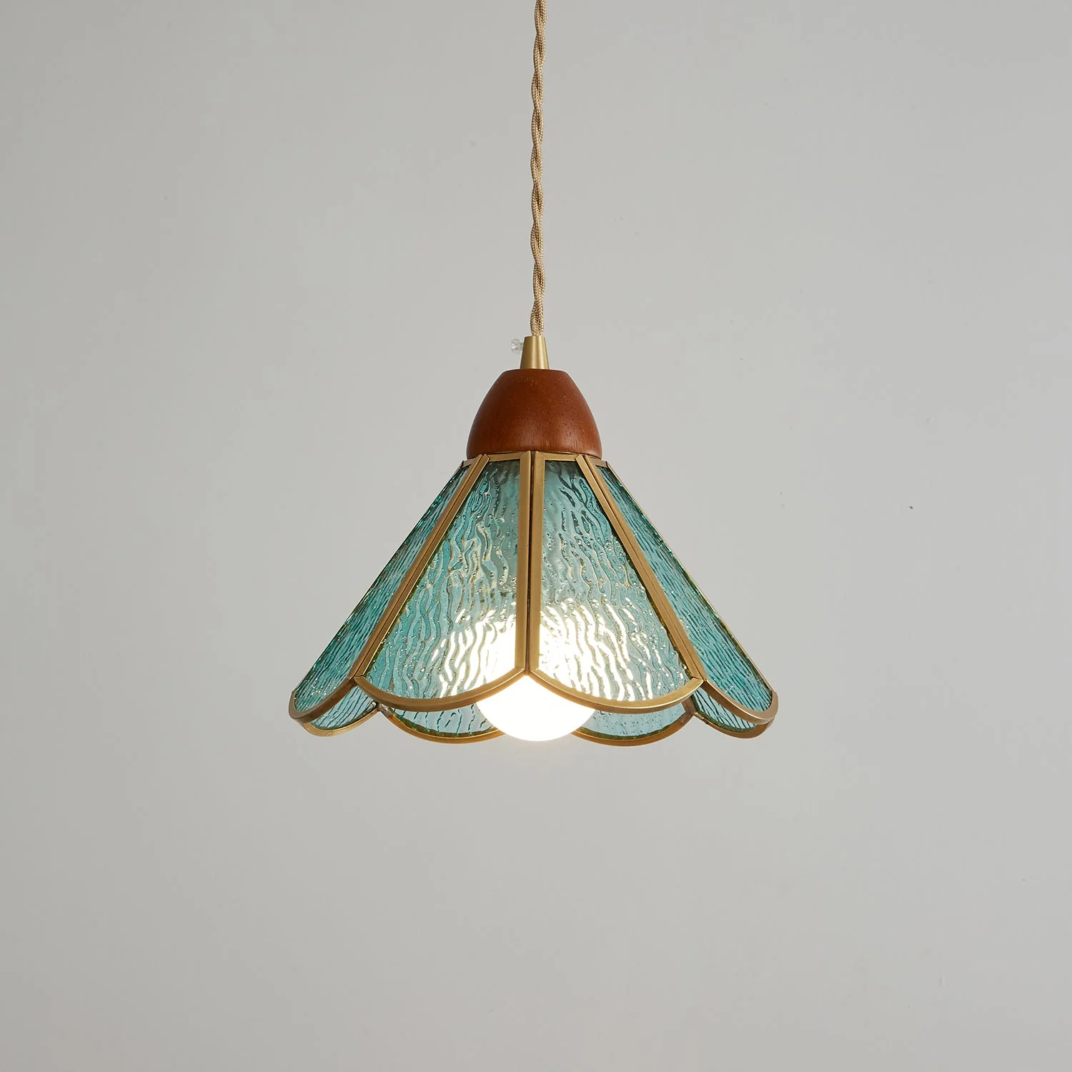 Florace Wood & Glass Vintage Pendant Lamp - Image 2