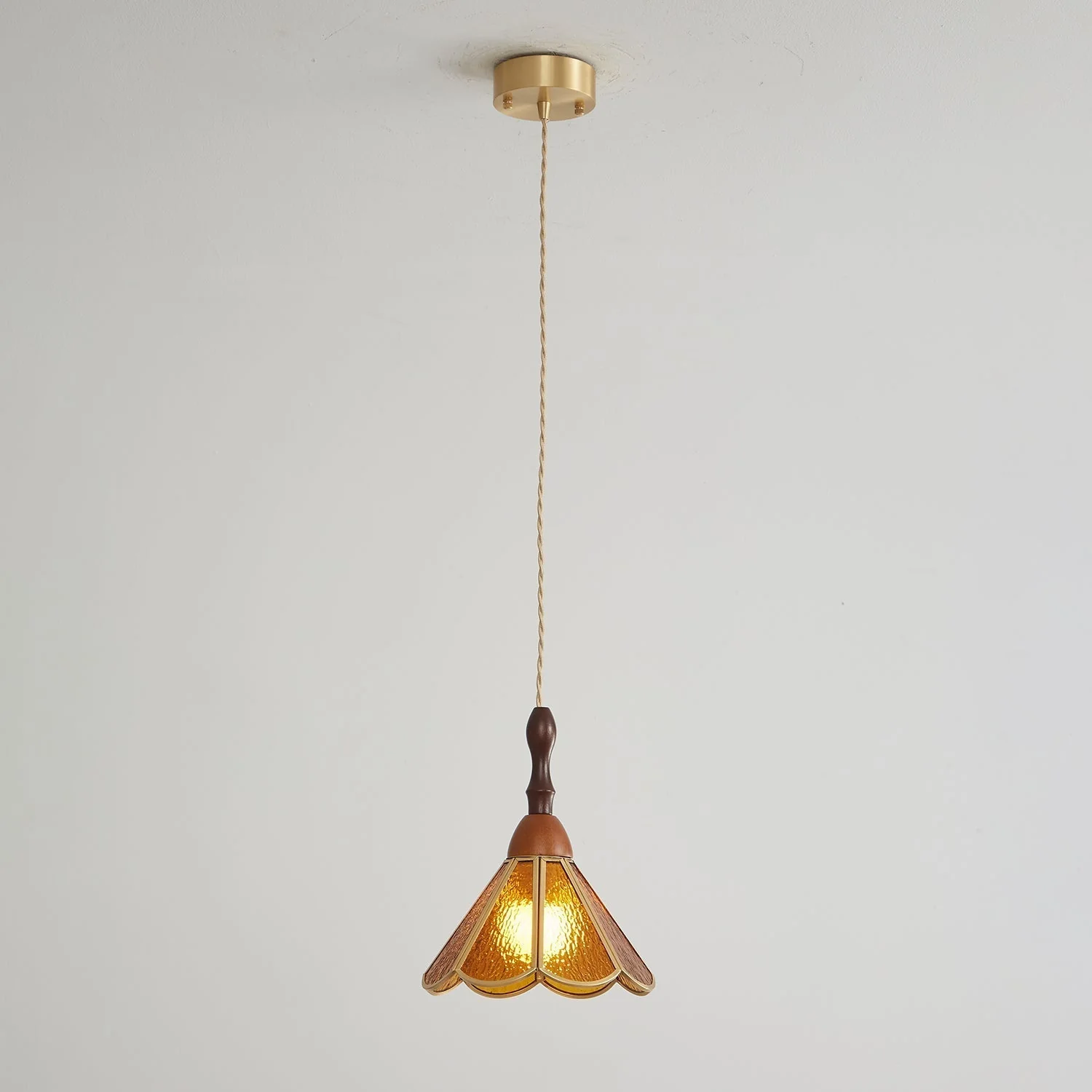 Florace Wood & Glass Vintage Pendant Lamp - Image 20
