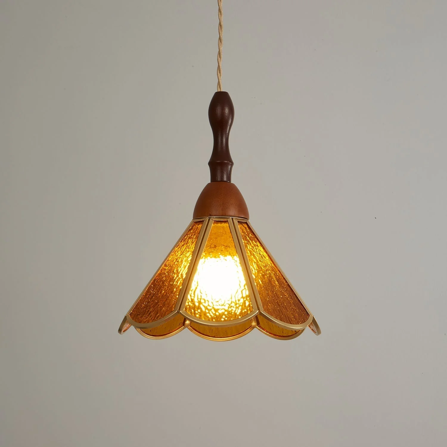 Florace Wood & Glass Vintage Pendant Lamp - Image 21