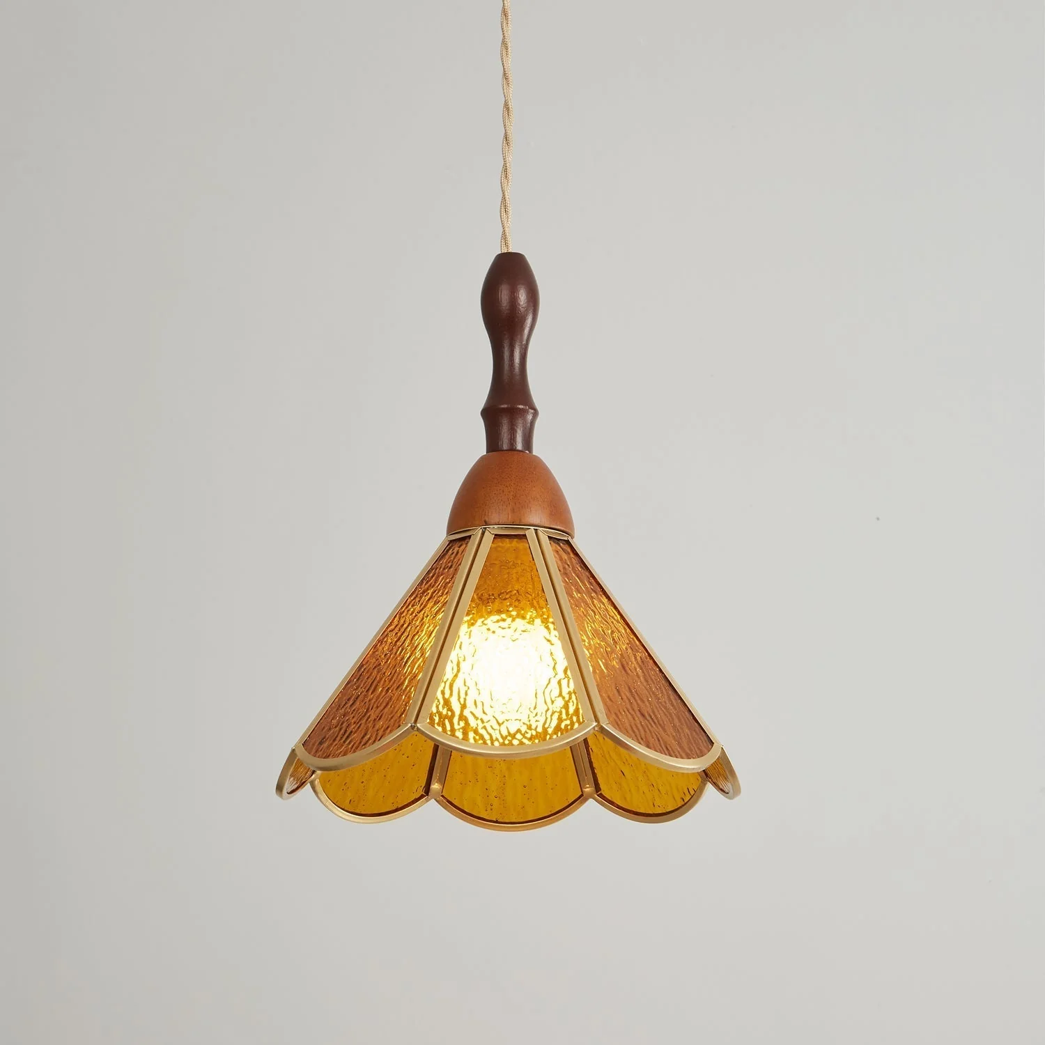 Florace Wood & Glass Vintage Pendant Lamp - Image 22