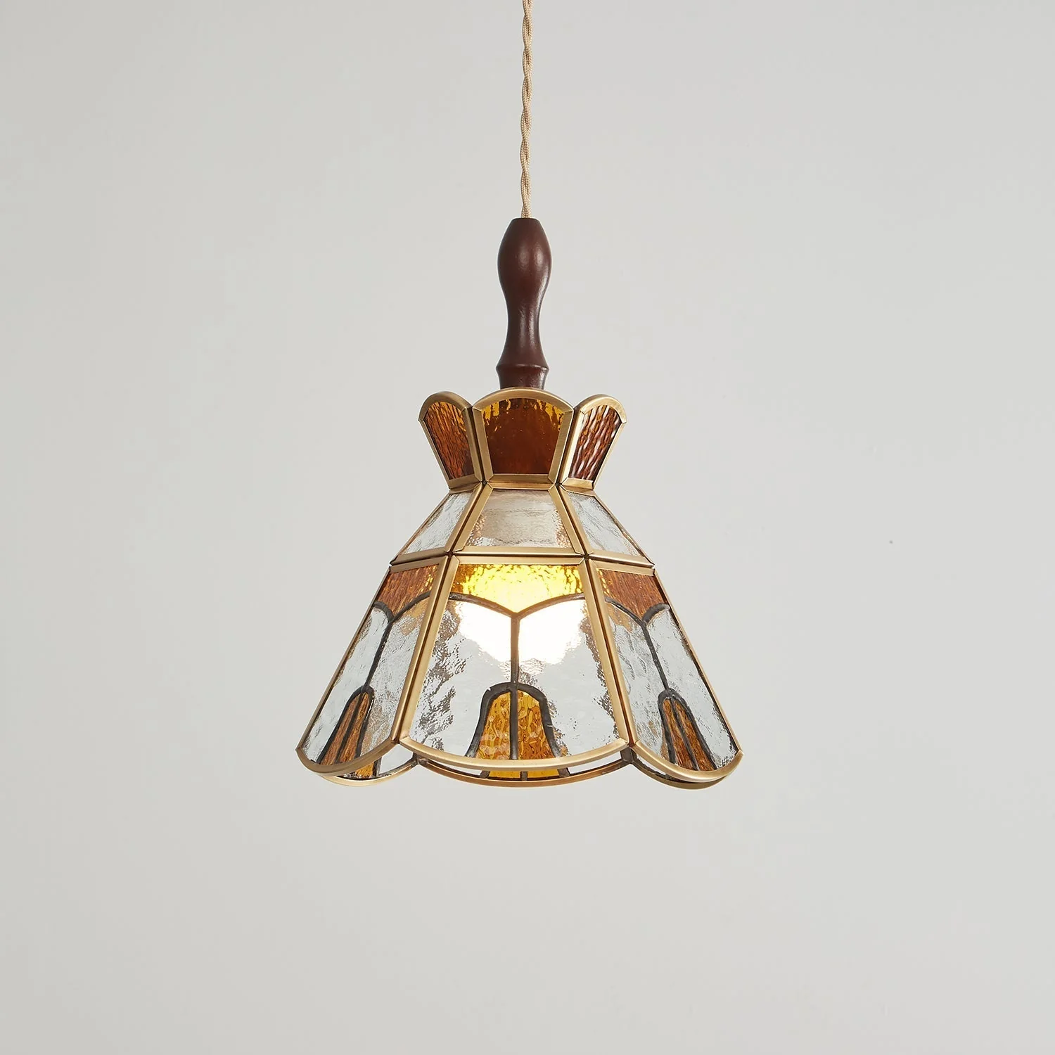 Florace Wood & Glass Vintage Pendant Lamp - Image 25