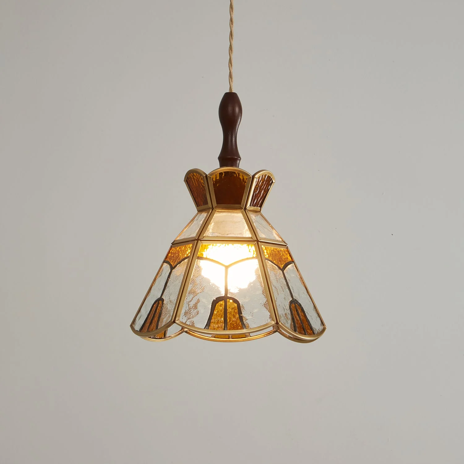 Florace Wood & Glass Vintage Pendant Lamp - Image 26