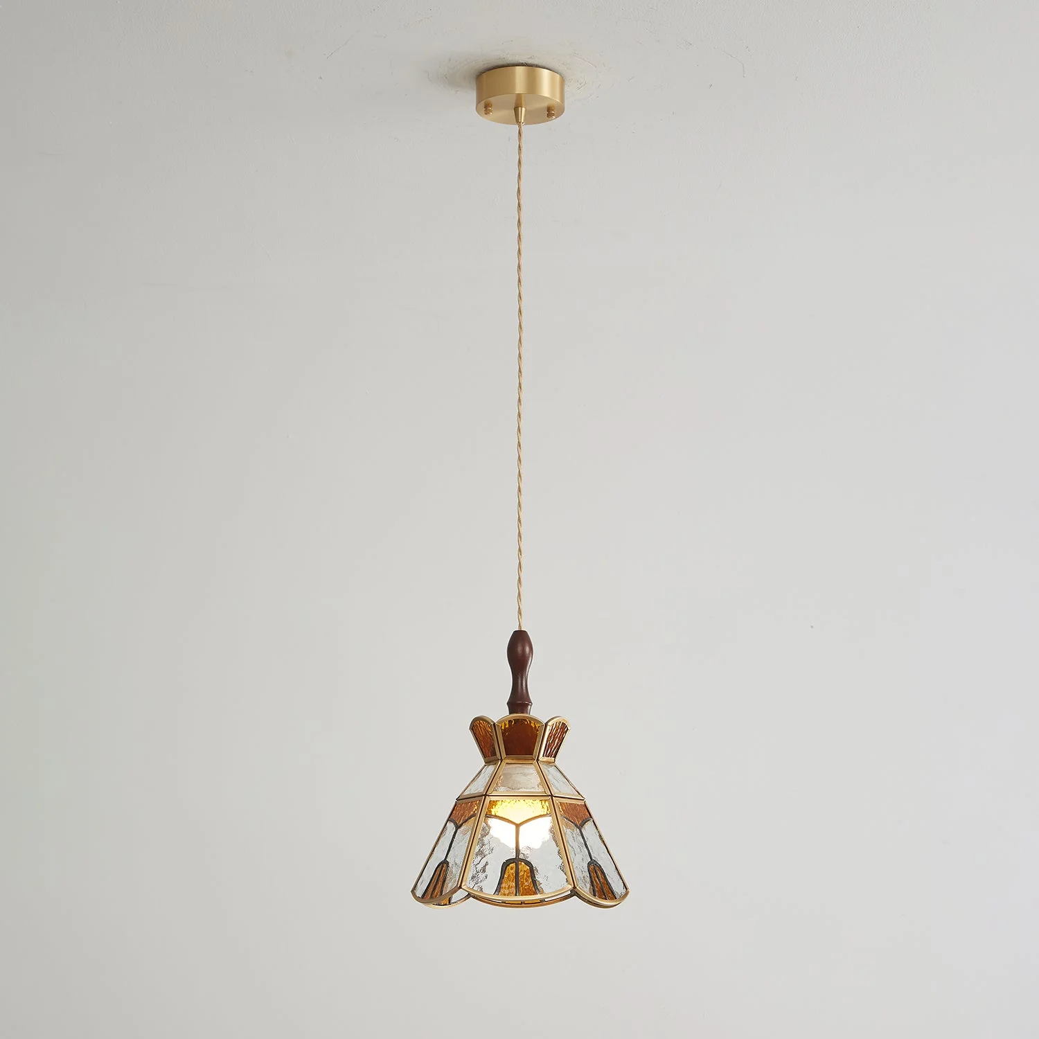 Florace Wood & Glass Vintage Pendant Lamp - Image 27