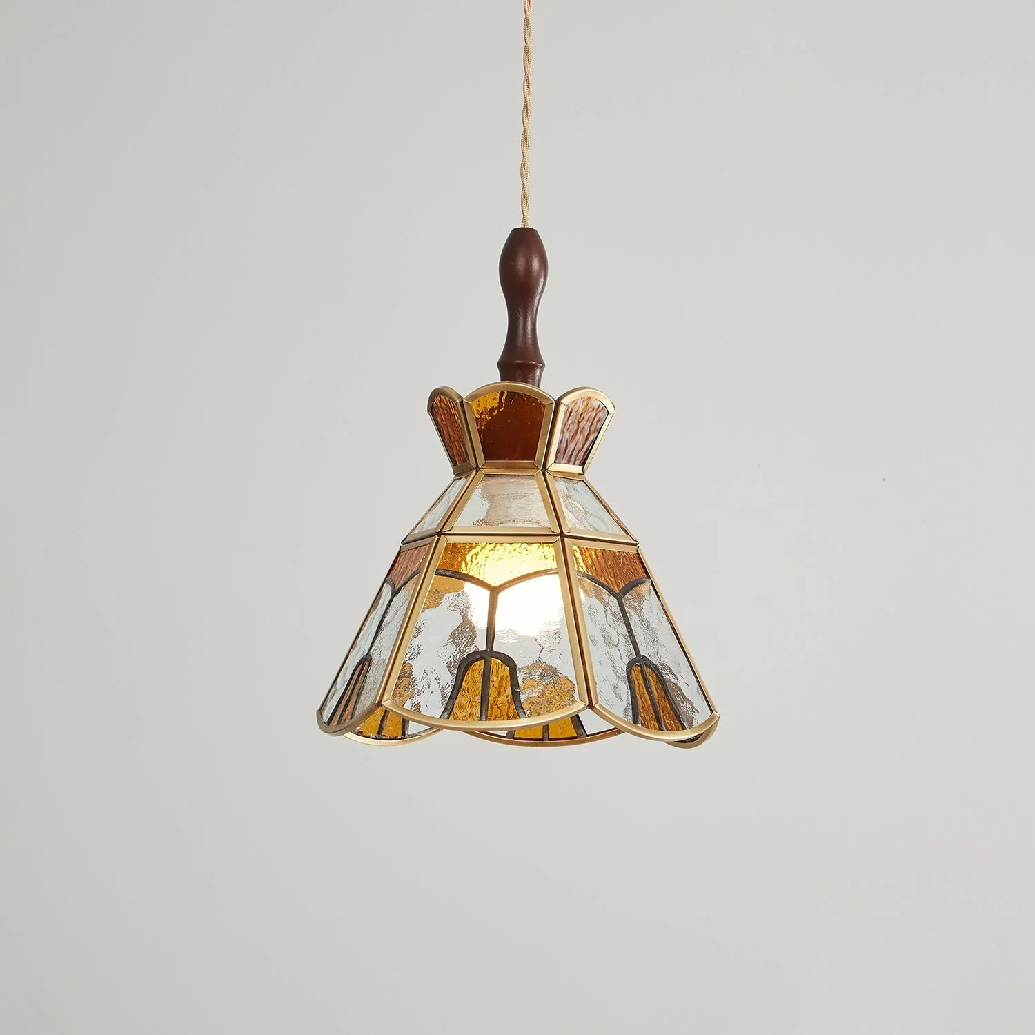 Florace Wood & Glass Vintage Pendant Lamp - Image 29
